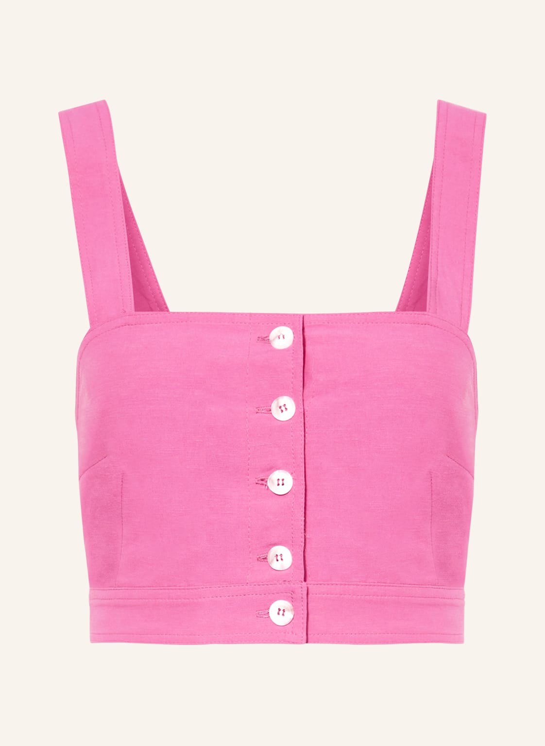 Image of Oh April Cropped-Top Lucile Mit Leinen pink