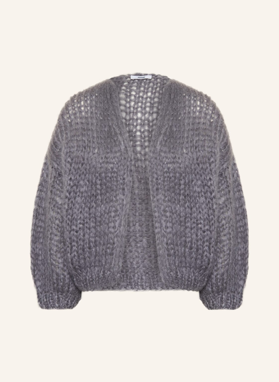 Image of Maiami Oversized-Strickhülle Aus Mohair grau