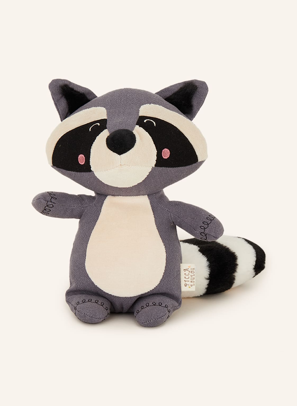 Image of Picca Loulou Waschbär-Kuscheltier grau