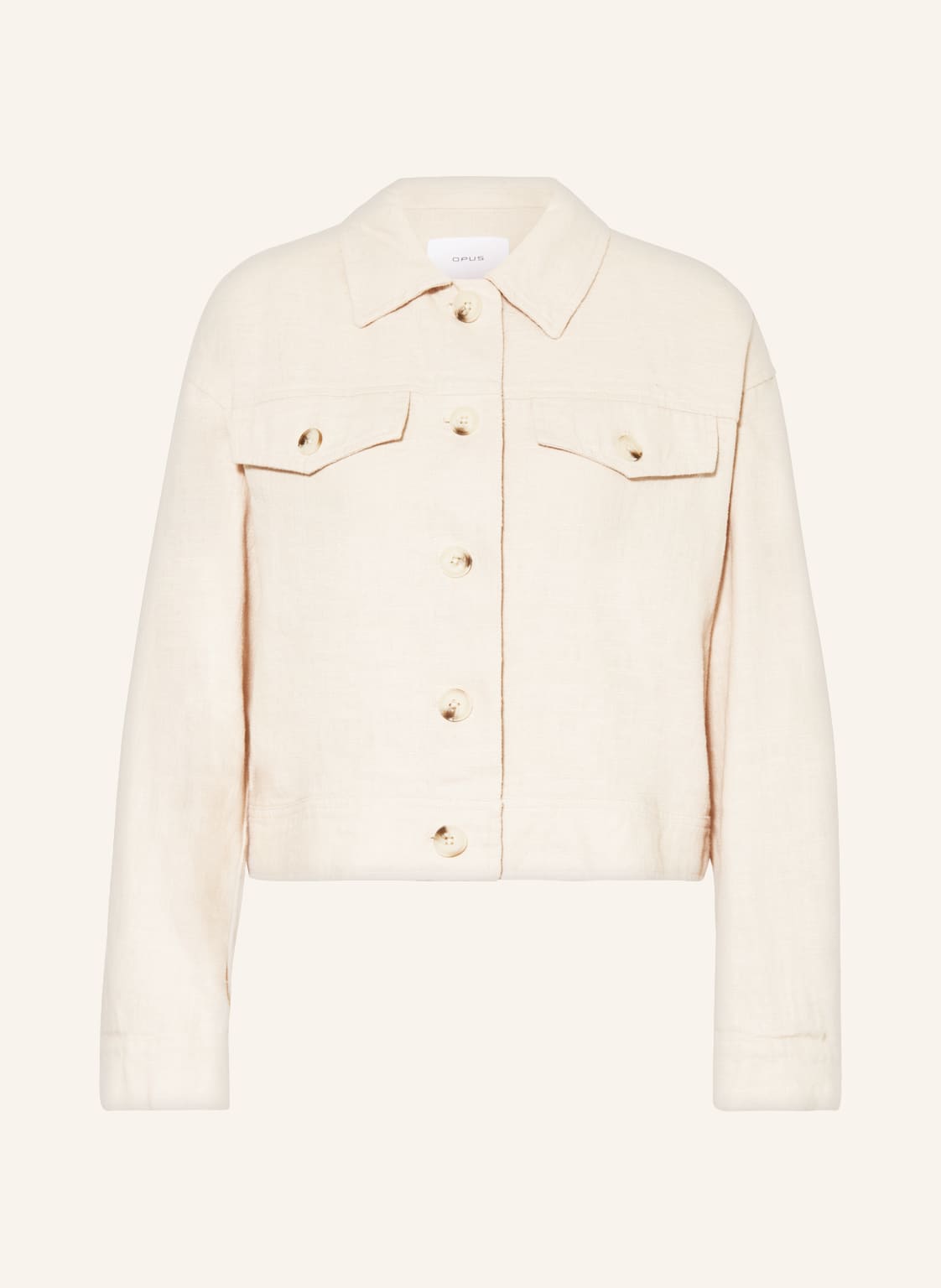 Image of Opus Overjacket Harli Mit Leinen beige