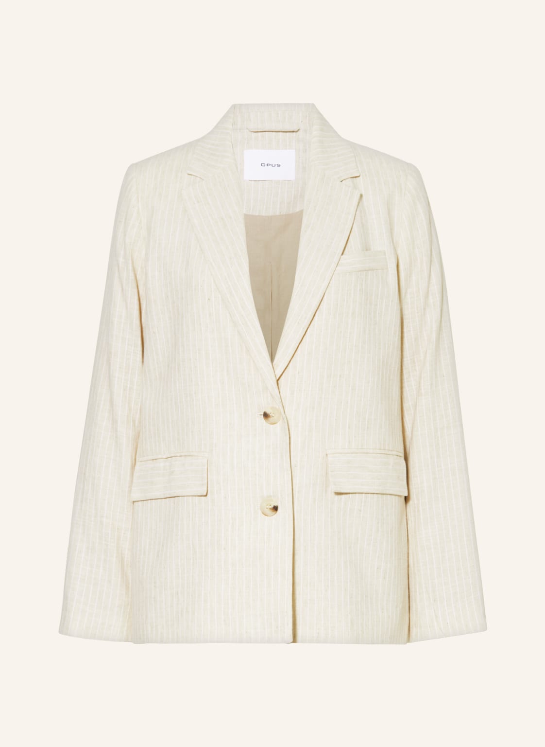 Image of Opus Blazer Jenga Mit Leinen beige