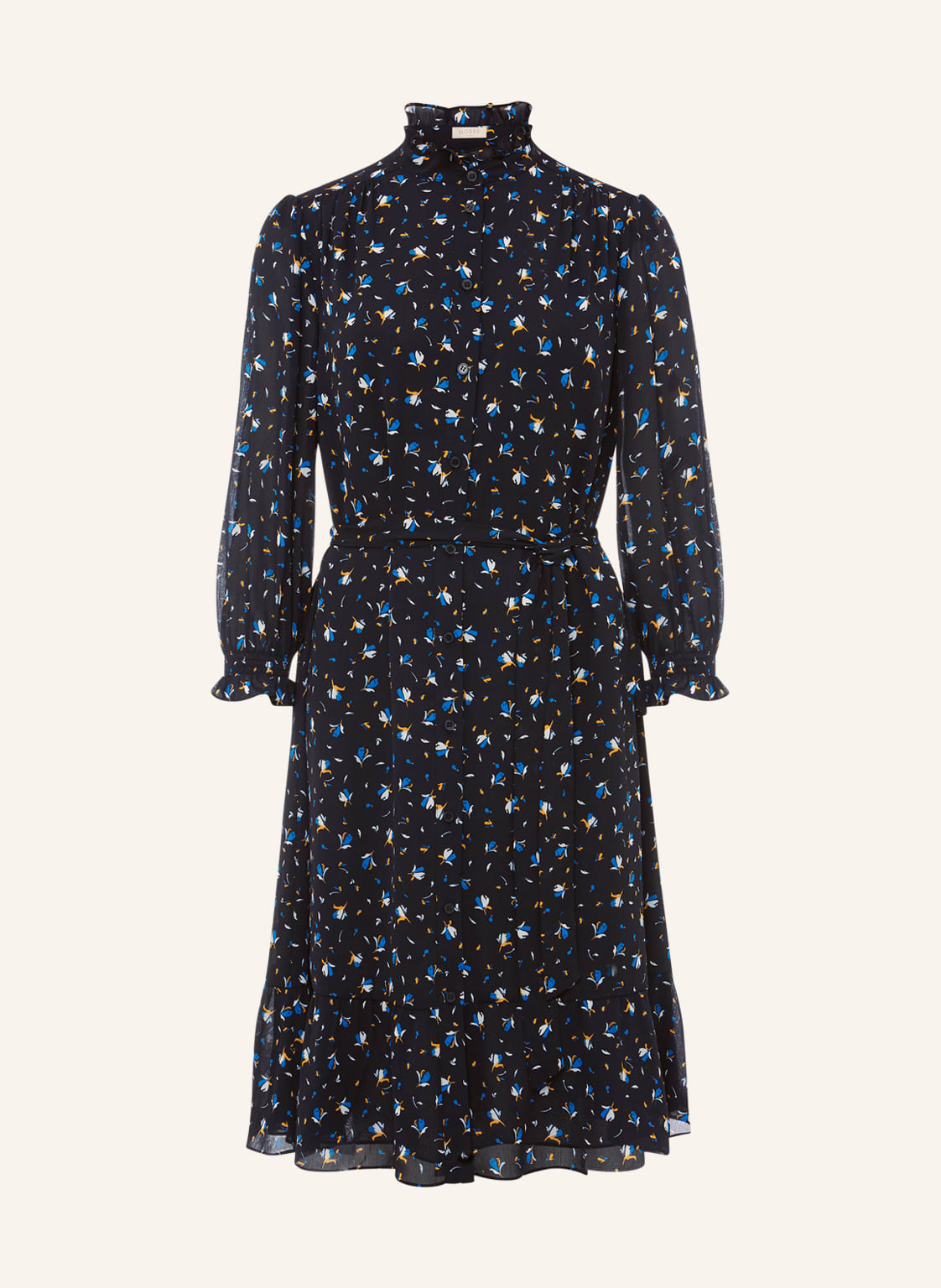 Image of Hobbs Kleid Sabine Mit 3/4-Arm blau