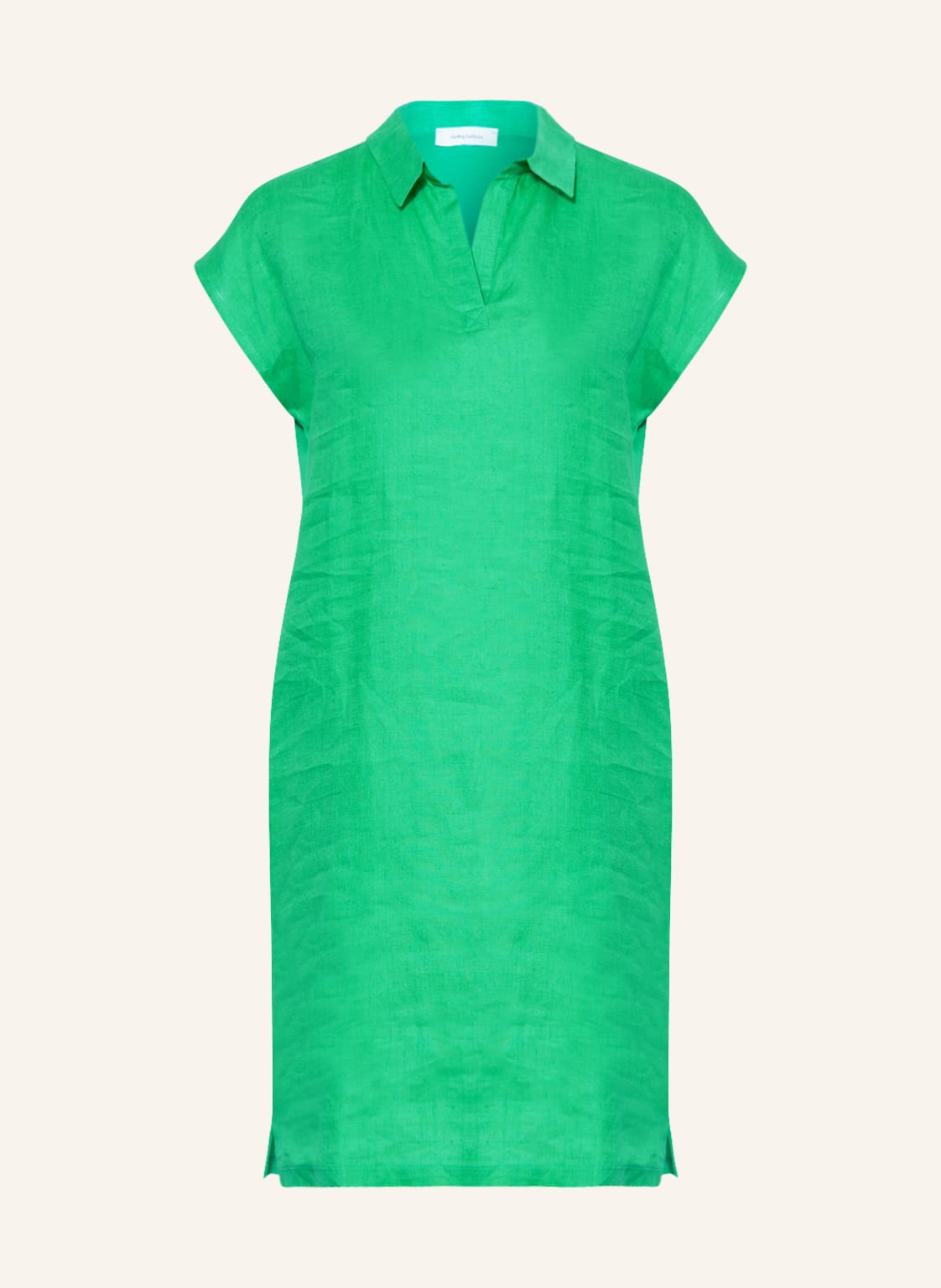 Image of Darling Harbour Kleid Im Materialmix gruen