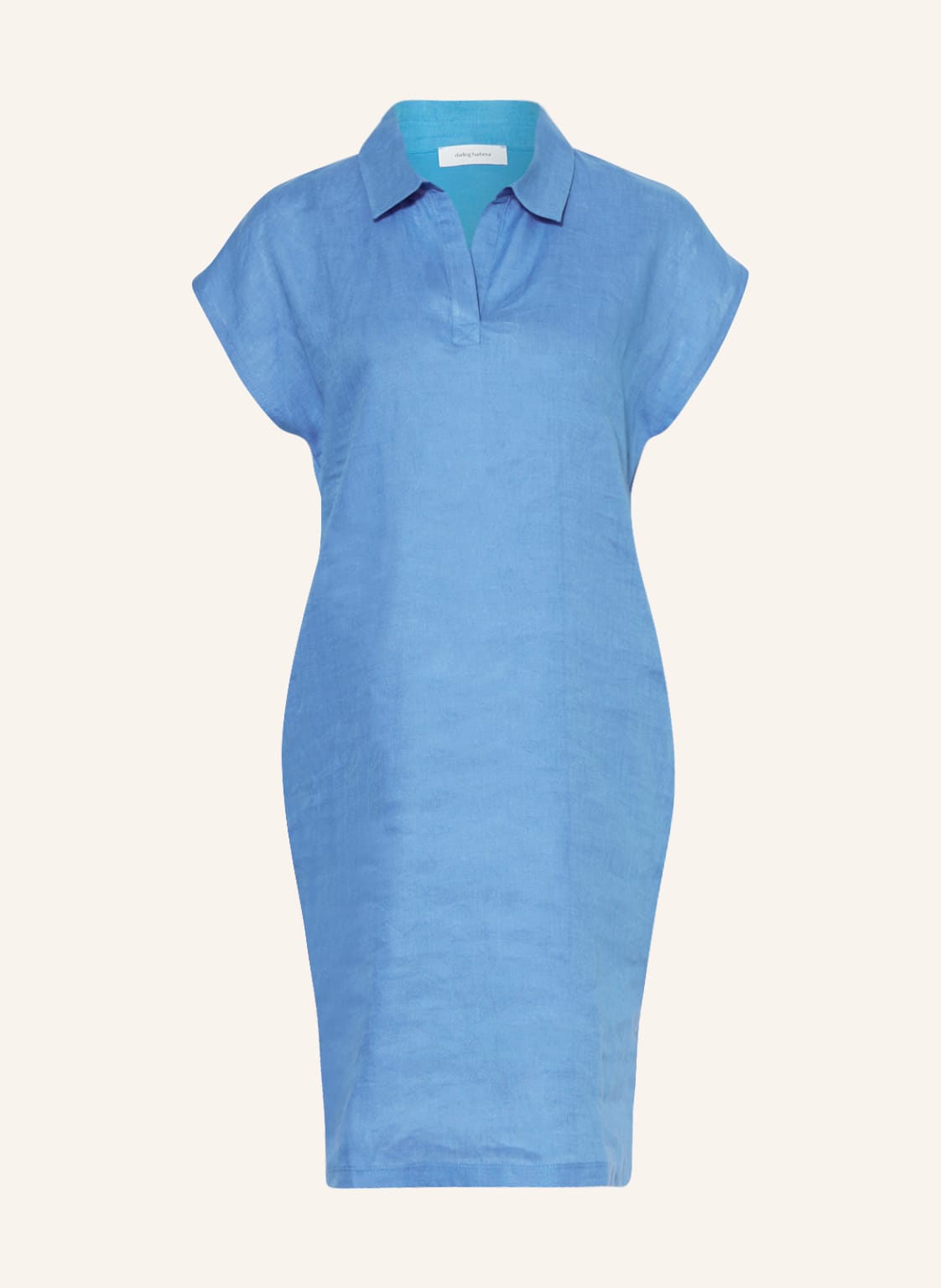 Image of Darling Harbour Kleid Im Materialmix blau