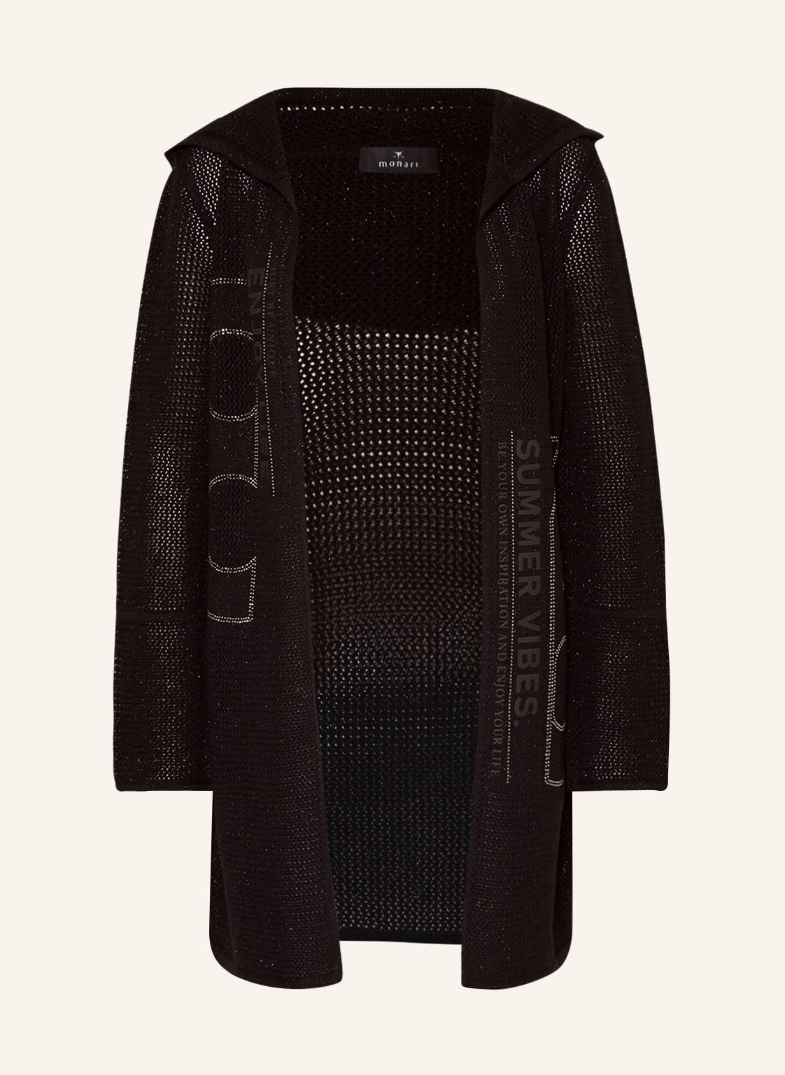 Image of Monari Strickhülle Mit Glitzergarn schwarz