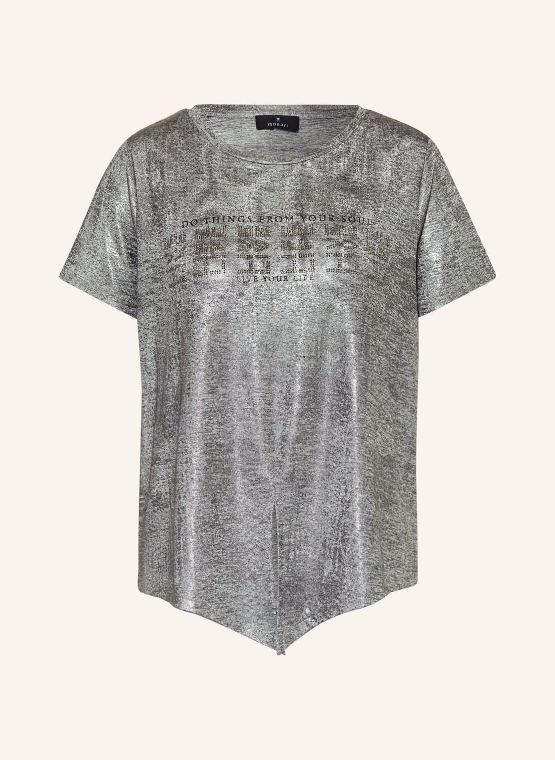 Image of Monari T-Shirt Mit Schmucksteinen silber