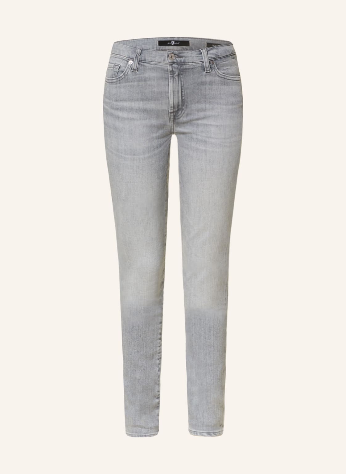 Image of 7 For All Mankind Skinny Jeans Slim Illusion Mit Schmucksteinen blau