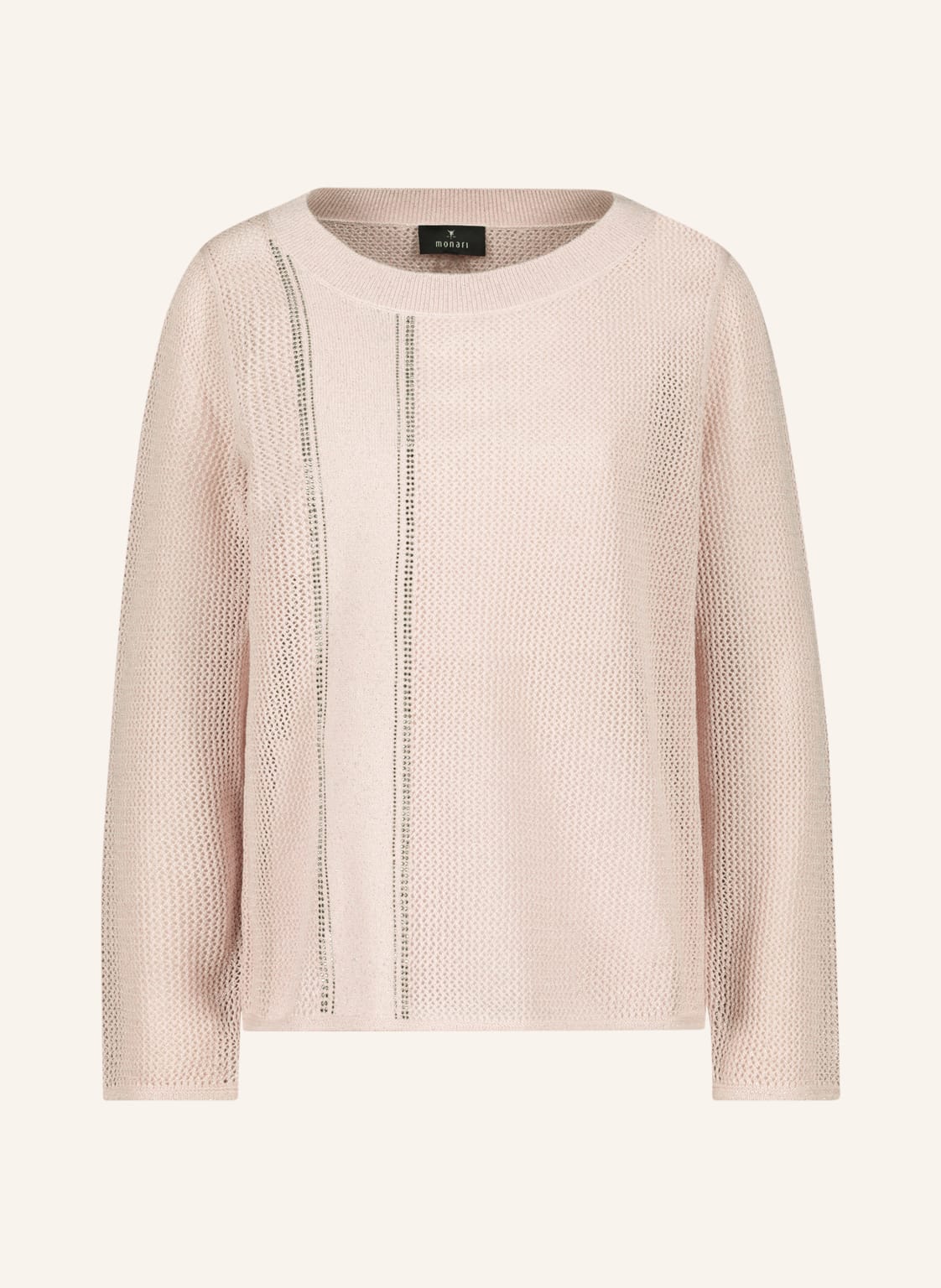 Image of Monari Pullover Mit Schmucksteinen Und Glitzergarn rosa