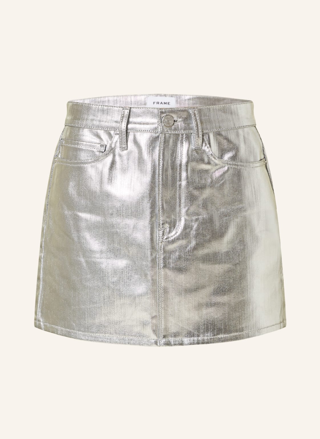 Image of Frame Denim Rock Le Mini Skirt silber