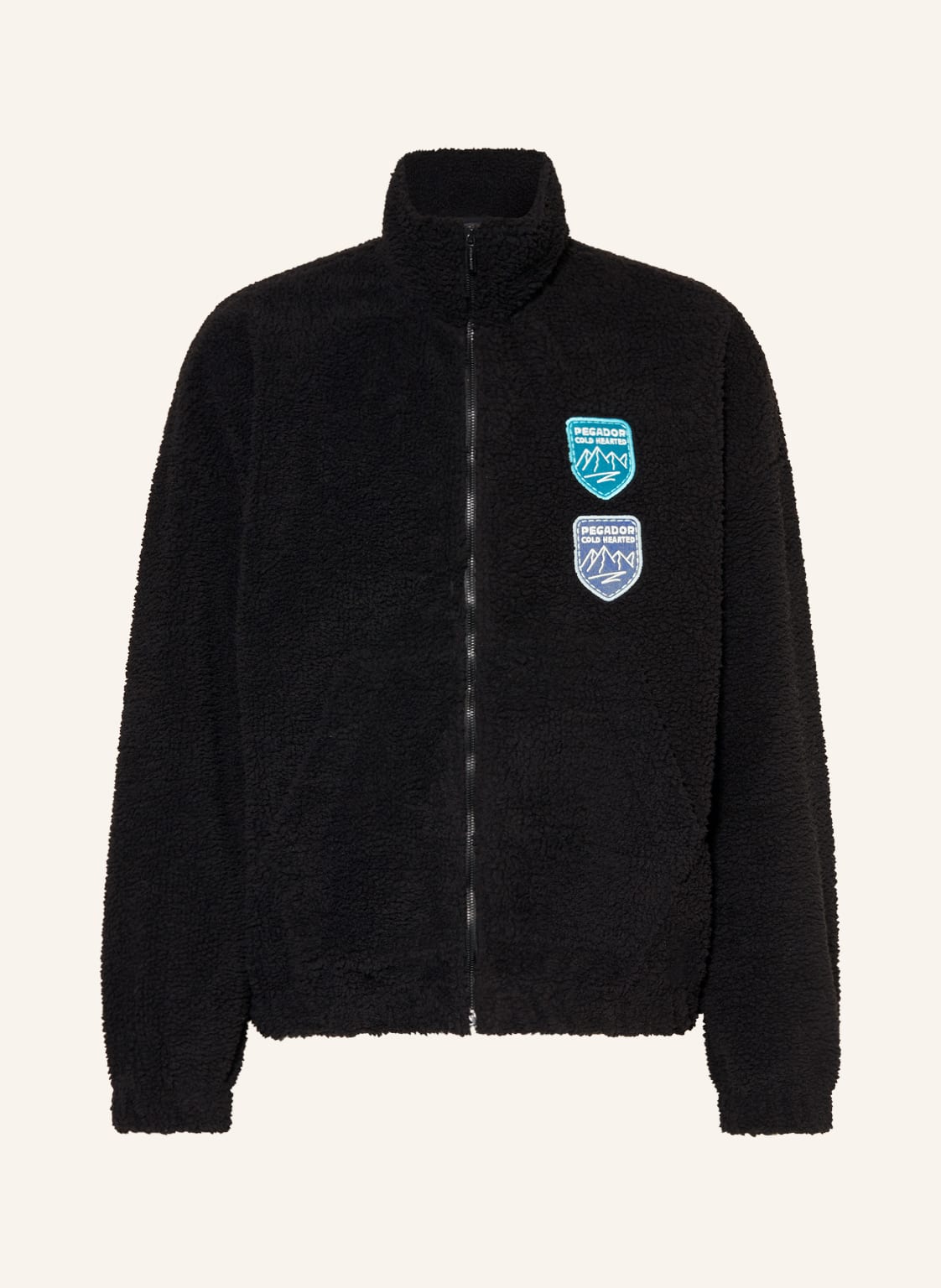 Image of Pegador Teddyfell-Jacke schwarz