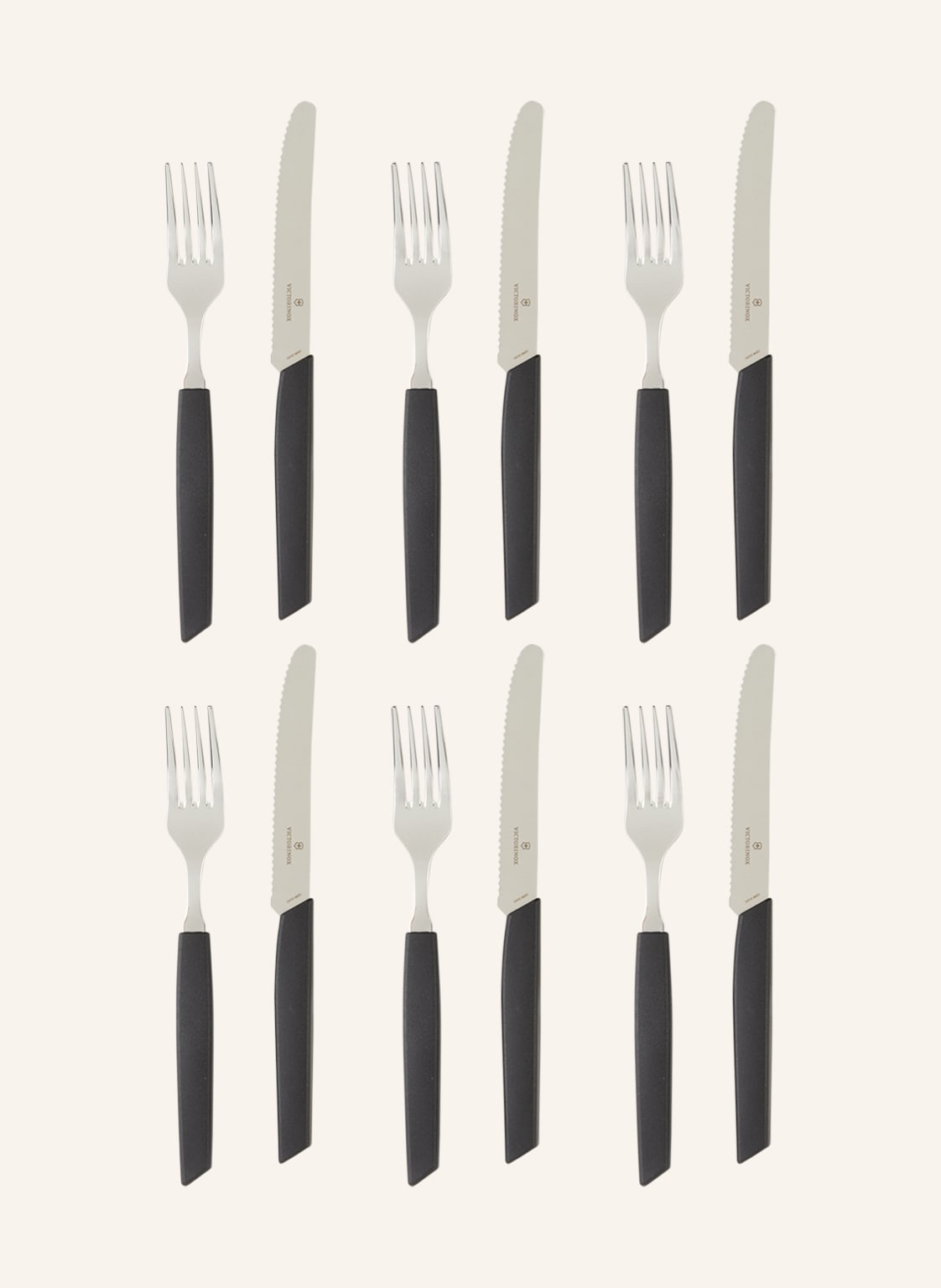 Image of Victorinox 12-Tlg. Besteck-Set Swiss Modern schwarz