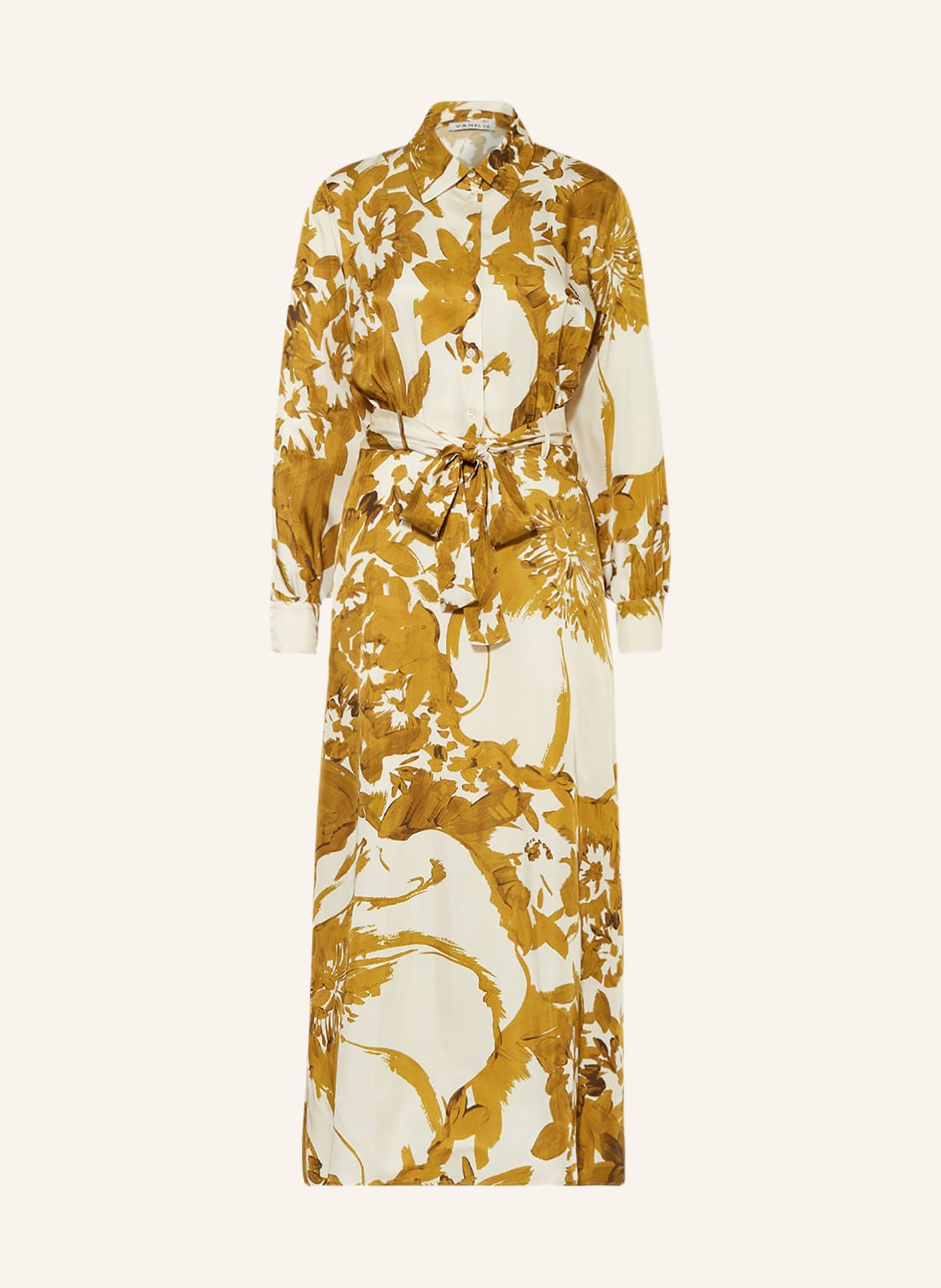 Image of Vanilia Satinkleid gelb