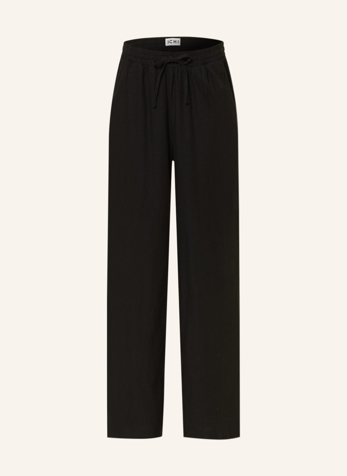 Image of Ichi Marlenehose Ihlino Mit Leinen schwarz