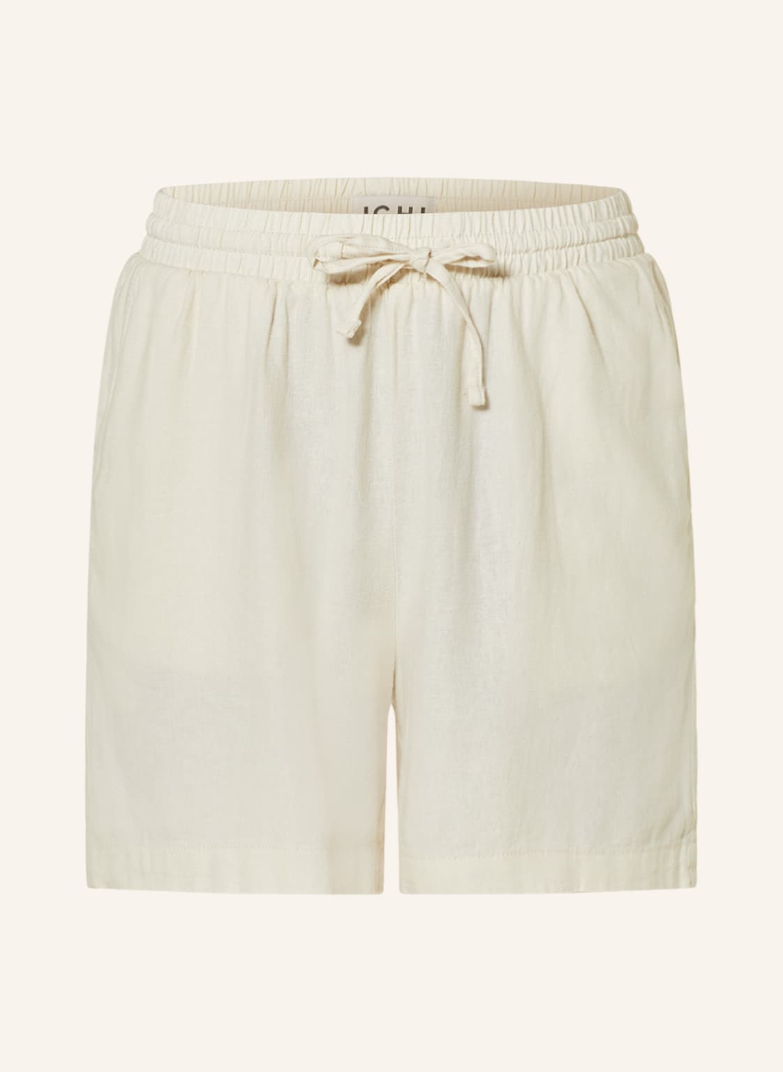 Image of Ichi Shorts Ihlino Mit Leinen beige
