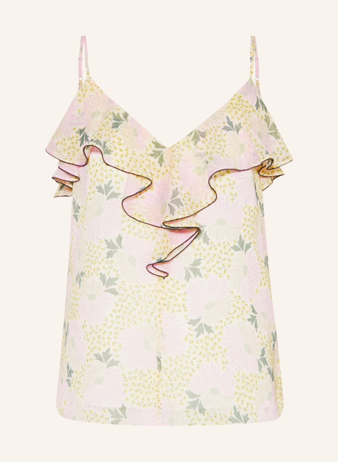 Image of Ted Baker Top Shaunia Mit Volants gelb