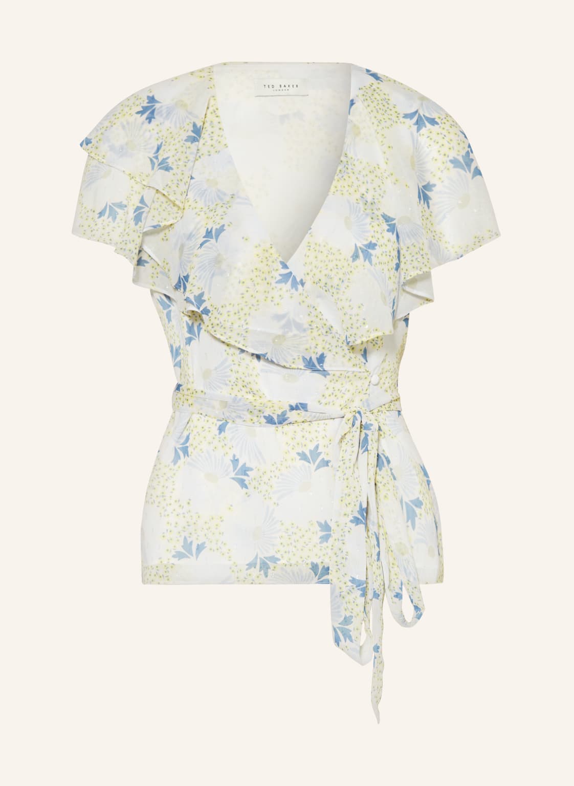 Image of Ted Baker Wickelshirt Gemmiaa Mit Glanzgarn blau