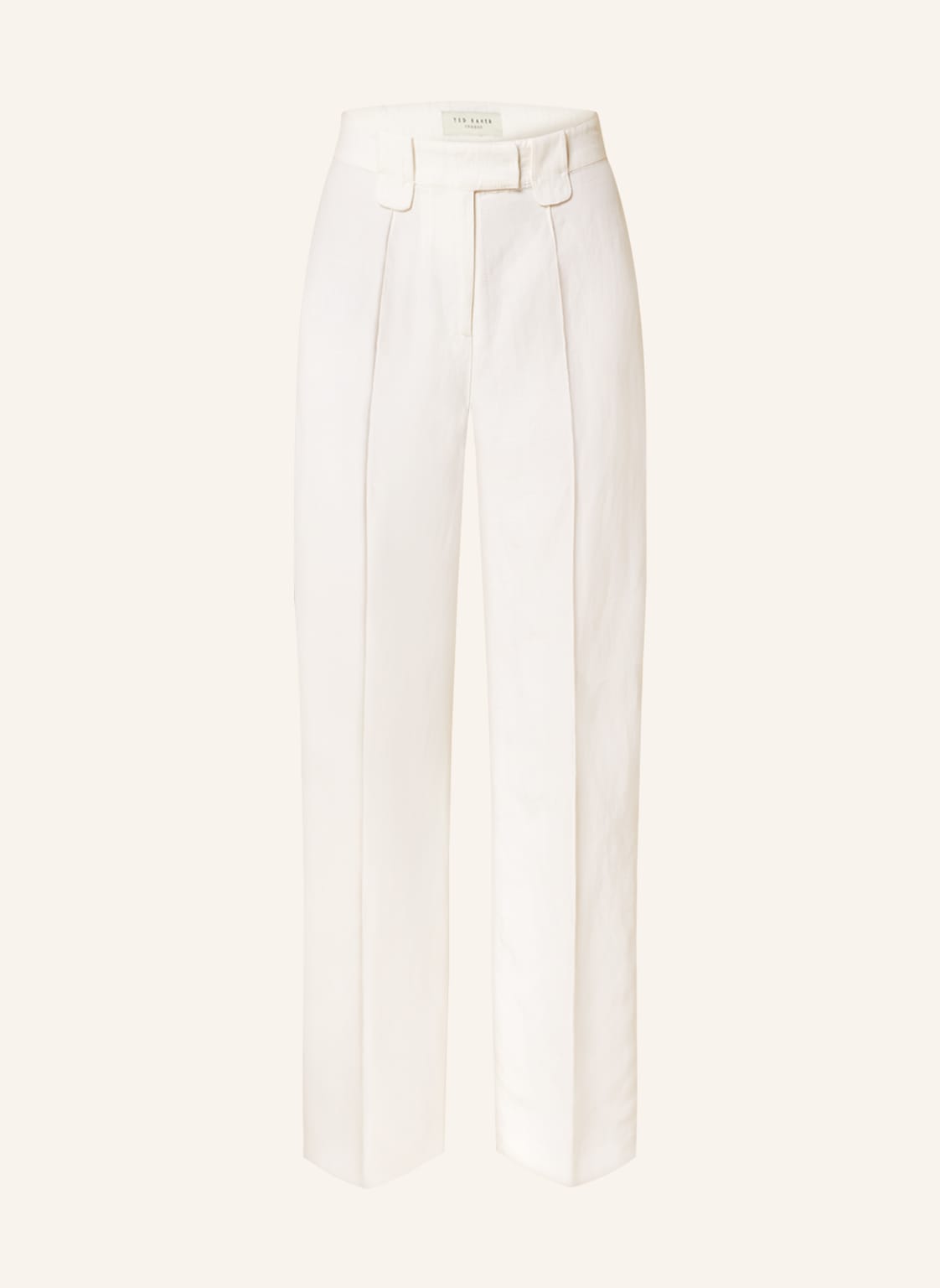 Image of Ted Baker Marlenehose Tuxedo Mit Leinen weiss