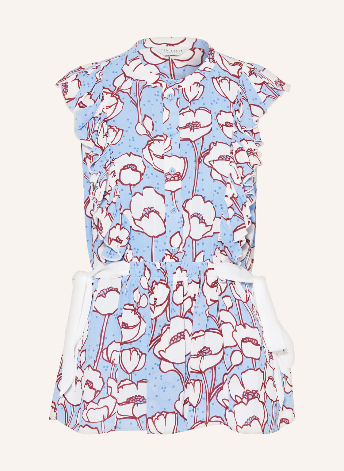 Image of Ted Baker Blusentop Audriar Mit Volants blau