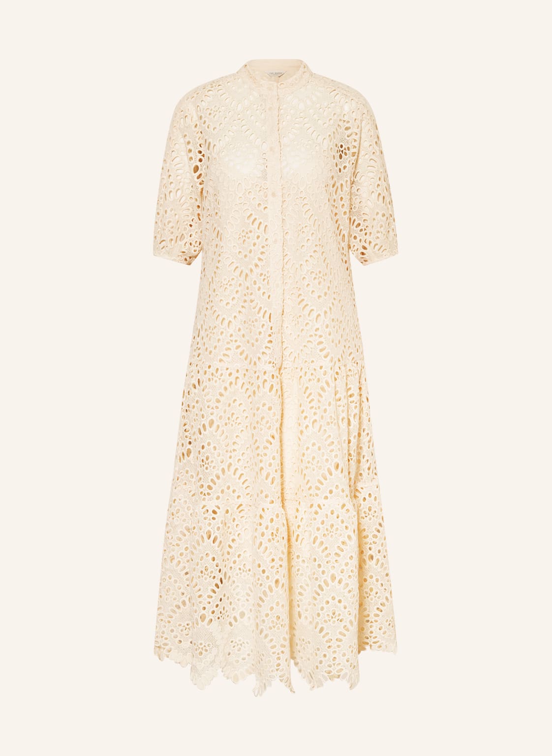 Image of Ted Baker Kleid Lezzley Aus Häkelspitze beige