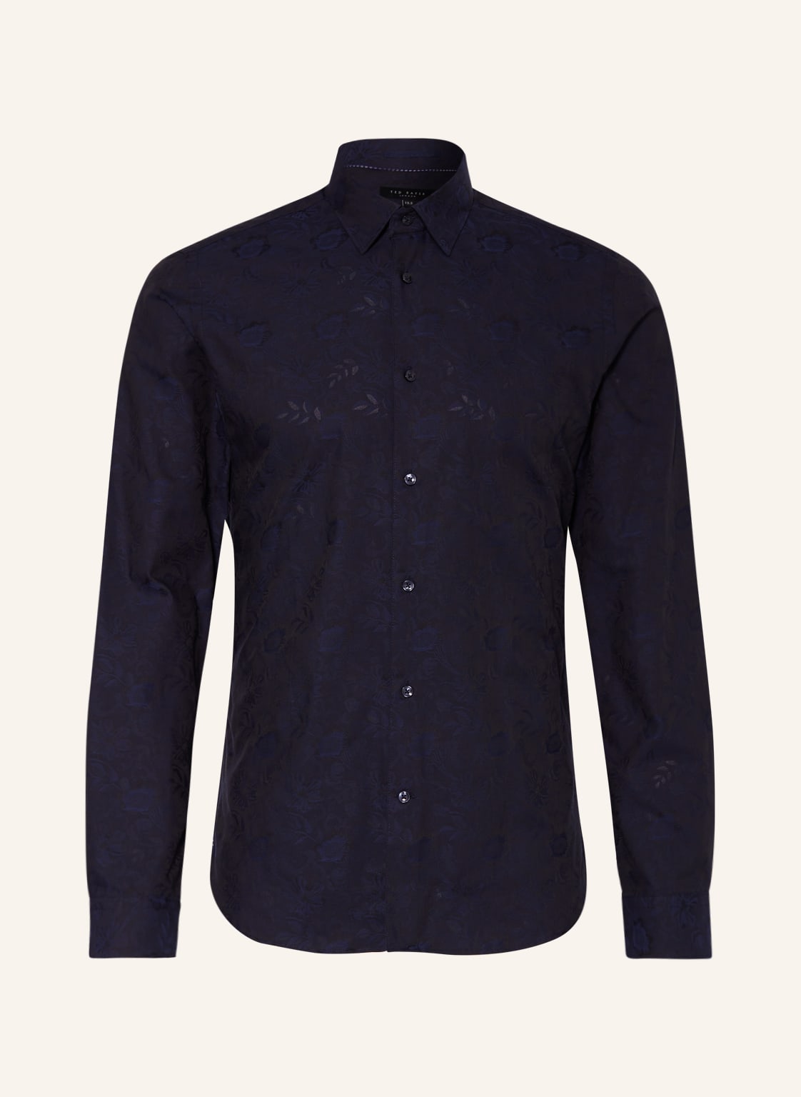 Image of Ted Baker Jacquard-Hemd Cortoss Slim Fit blau