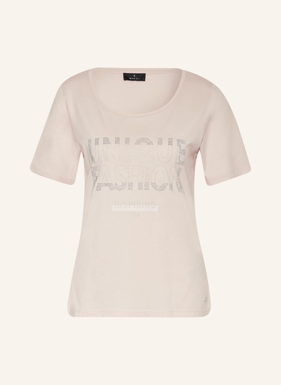 Image of Monari T-Shirt Mit Schmucksteinen rosa