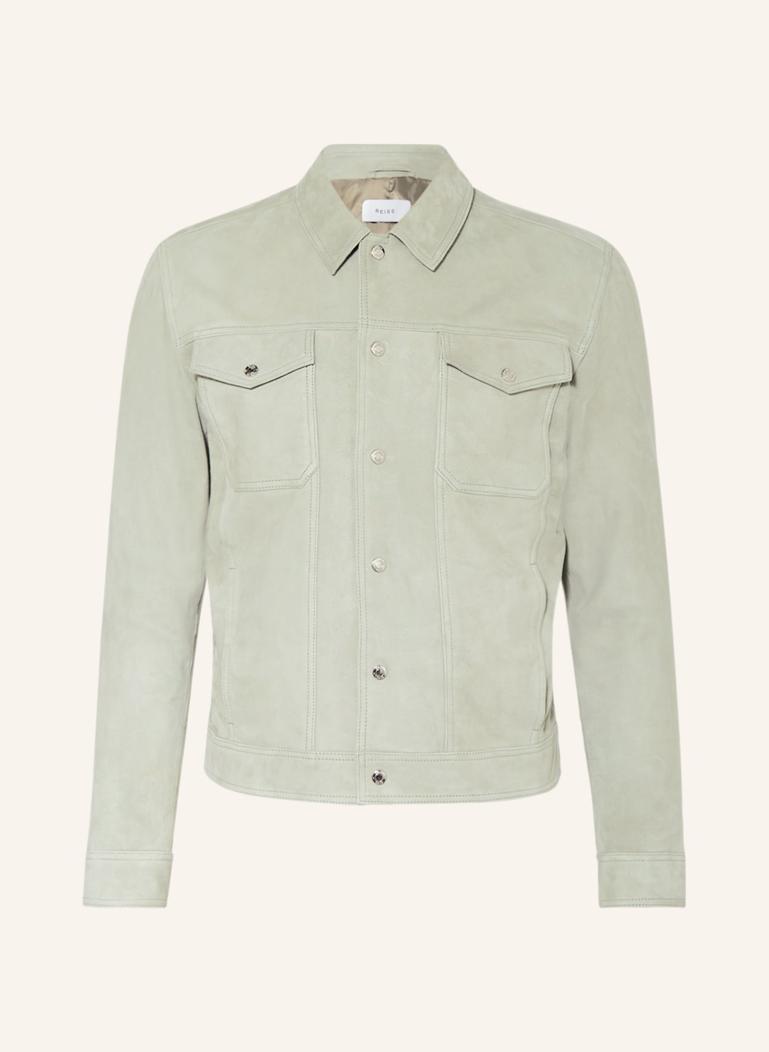 Image of Reiss Lederjacke Noa gruen