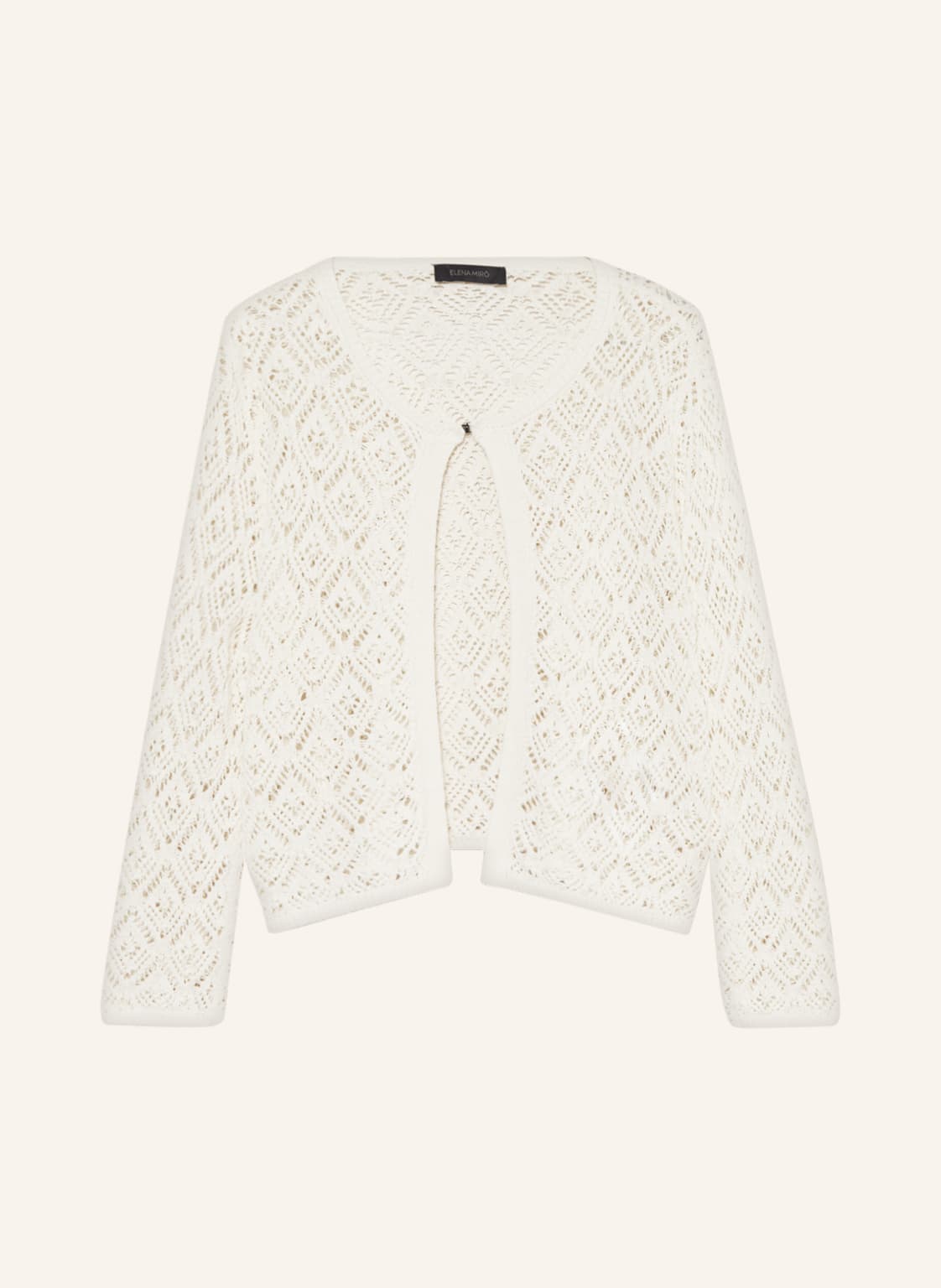 Image of Elena Miro Strickjacke Mit Leinen weiss
