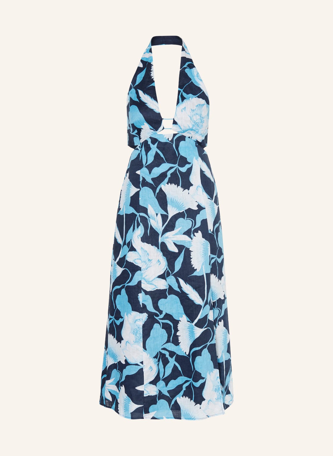 Image of Reiss Leinenkleid Kaia Mit Cut-Outs blau