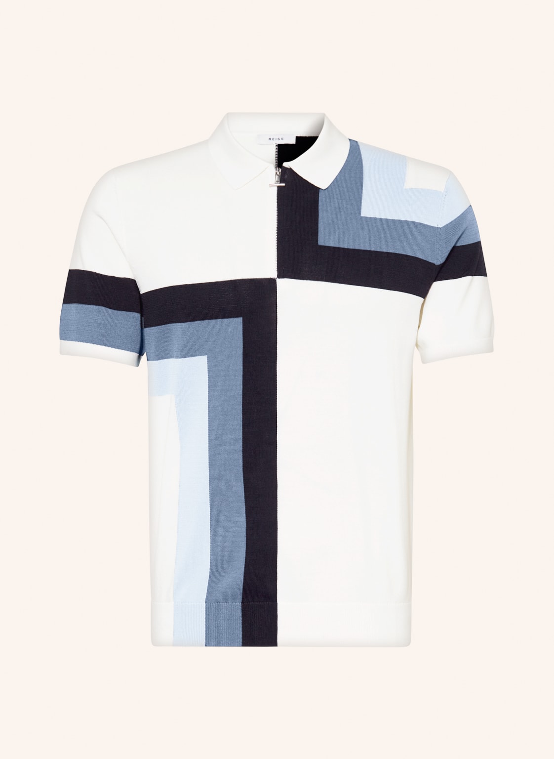 Image of Reiss Strick-Poloshirt Chapel weiss