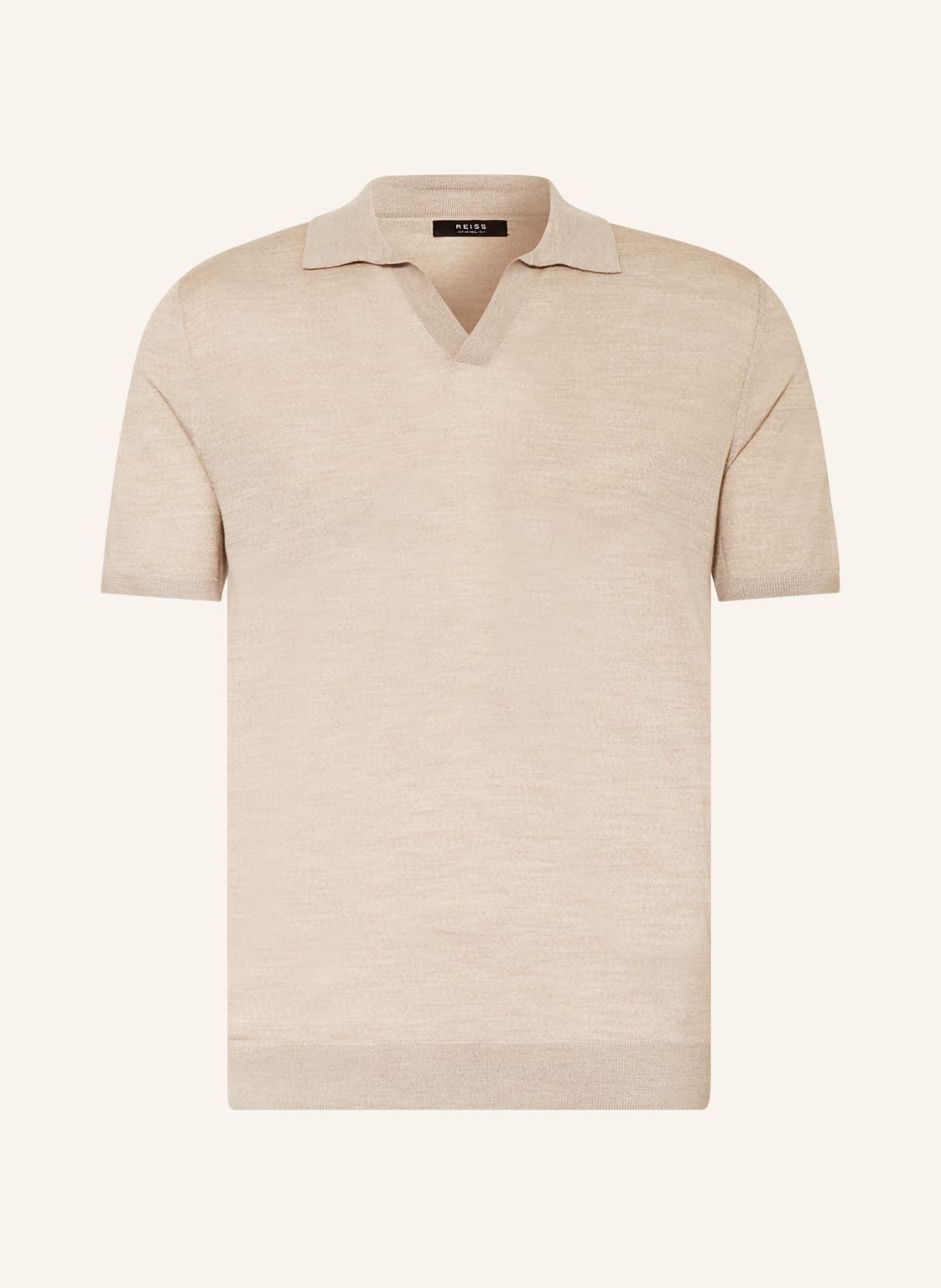 Image of Reiss Strick-Poloshirt Malbec beige