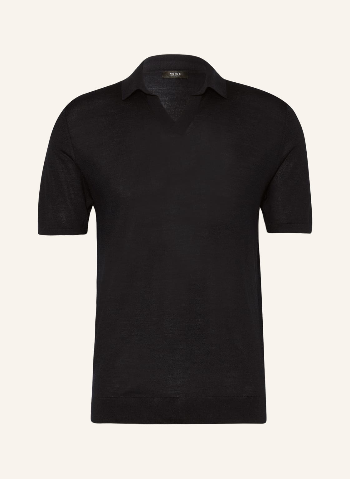 Image of Reiss Strick-Poloshirt Malbec blau