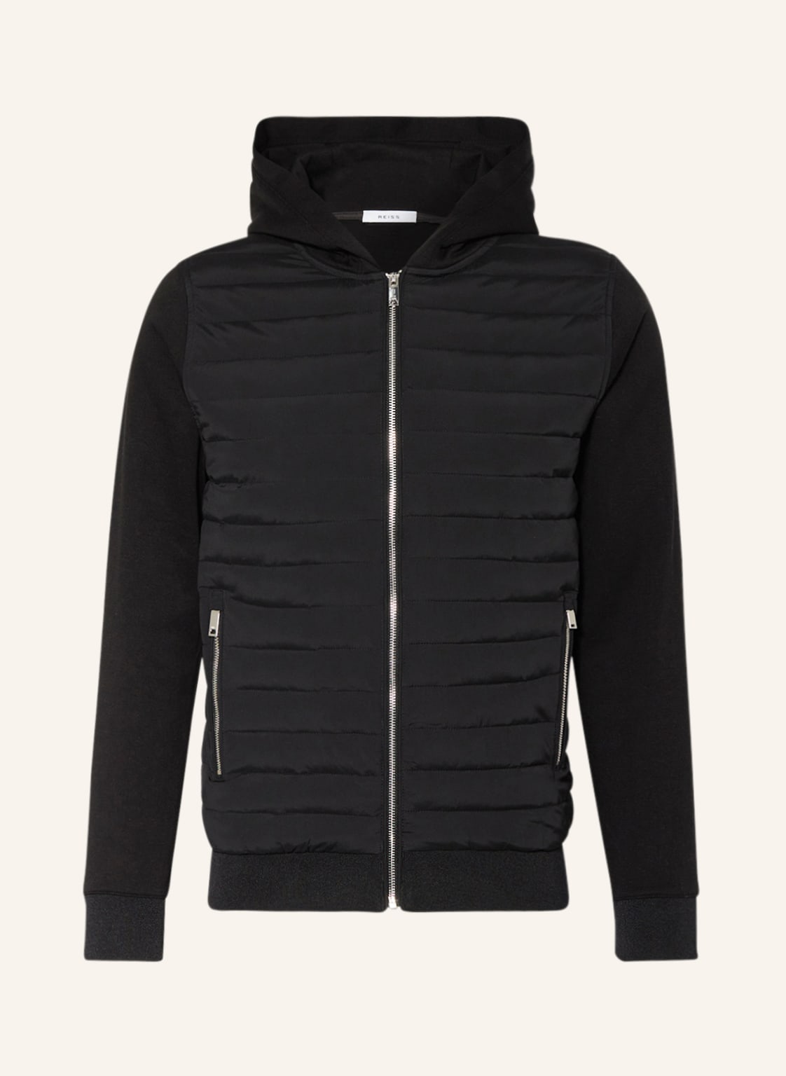 Image of Reiss Steppjacketaylor Im Materialmix schwarz