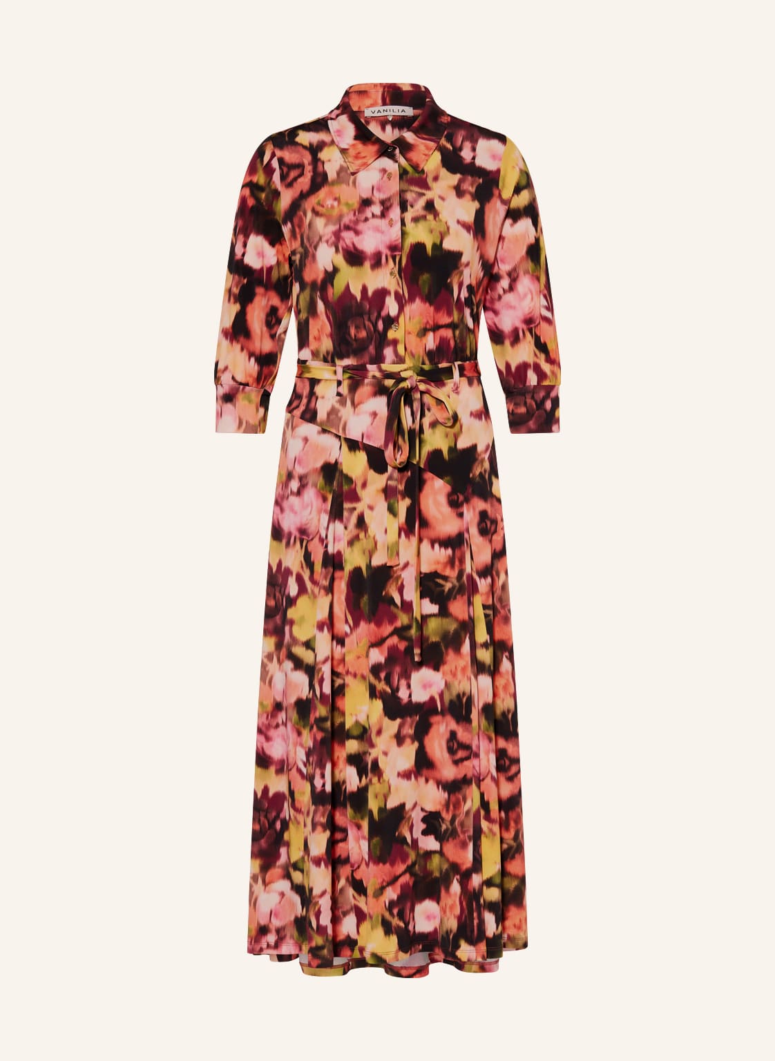 Image of Vanilia Kleid Mit 3/4-Arm orange