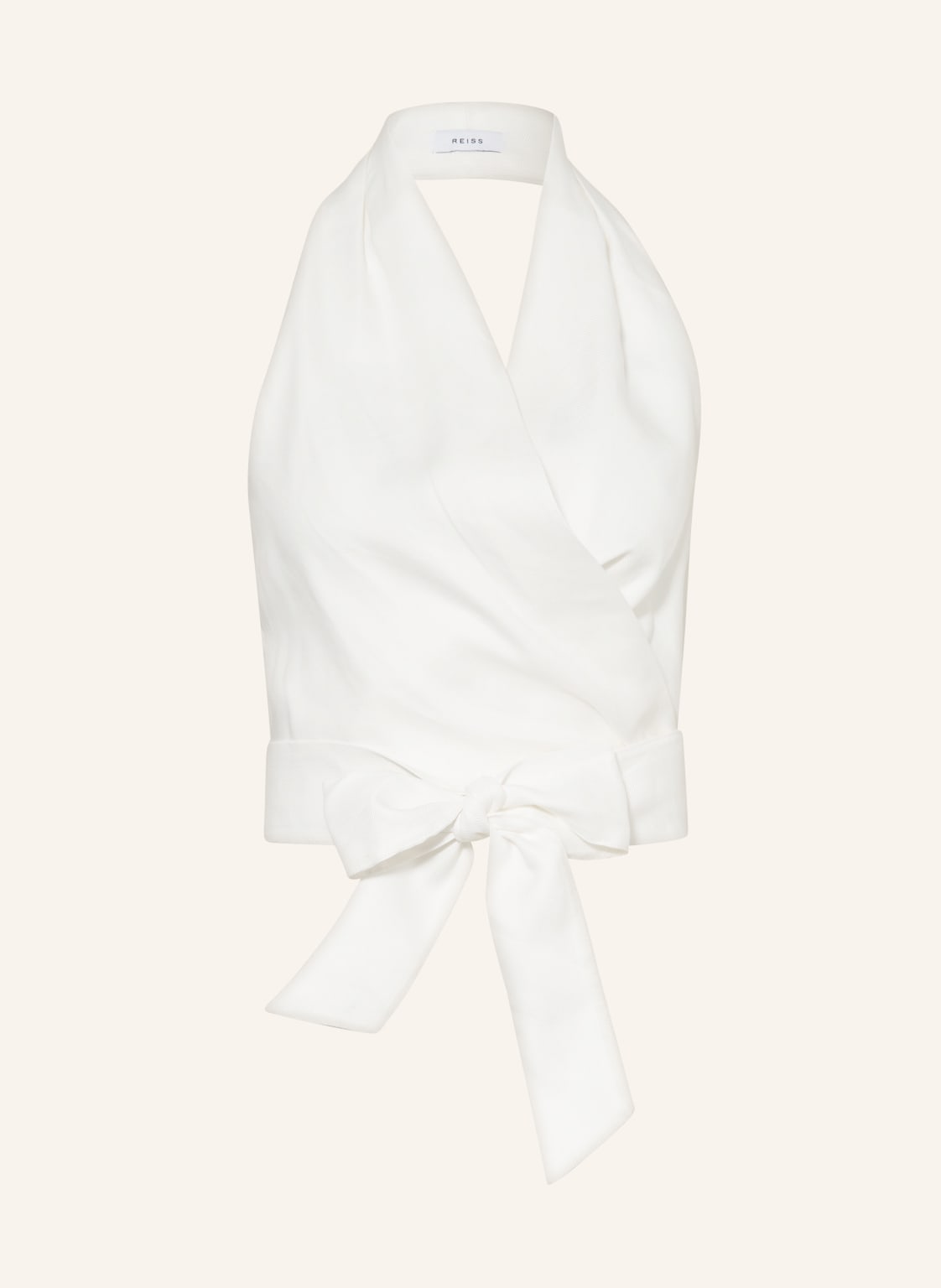 Image of Reiss Cropped-Wickeltop Hollie Mit Leinen weiss