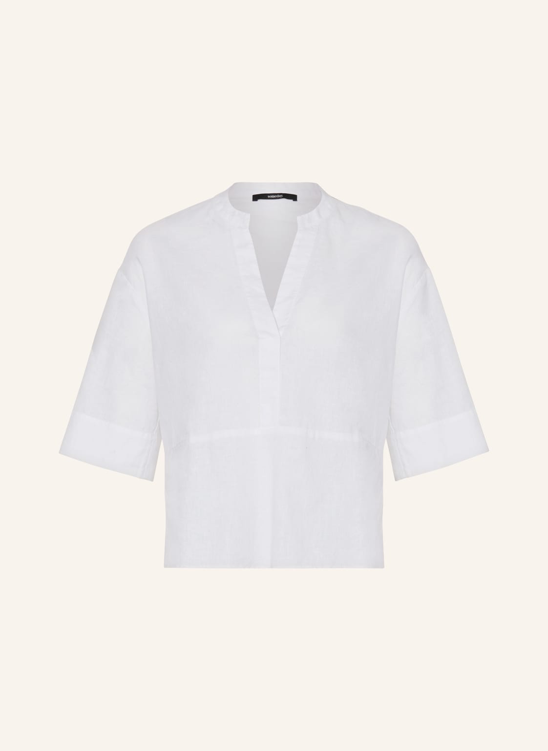 Image of Someday Blusenshirt Zinni Mit Leinen Und 3/4-Arm weiss