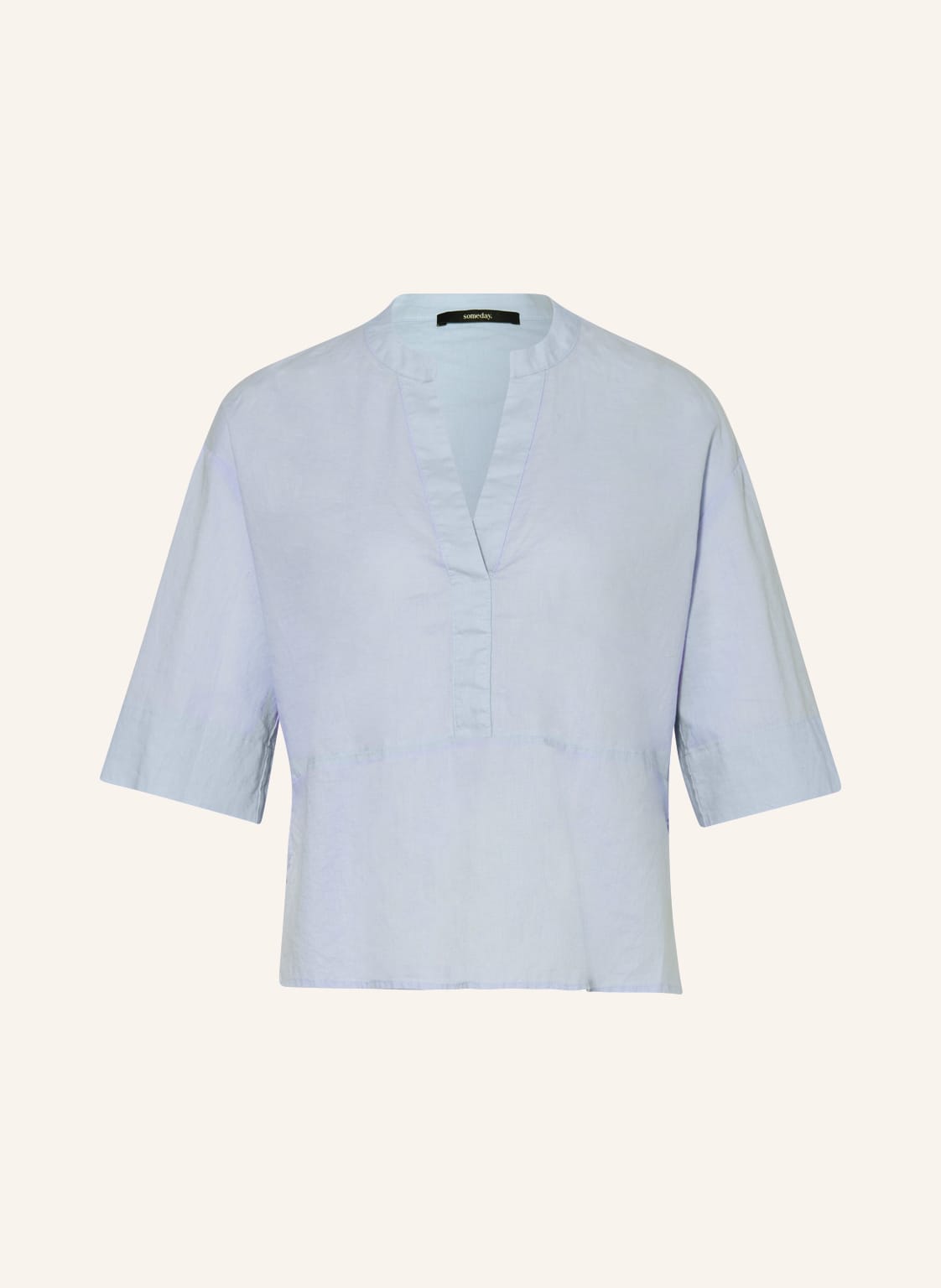 Image of Someday Blusenshirt Zinni Mit Leinen Und 3/4-Arm blau