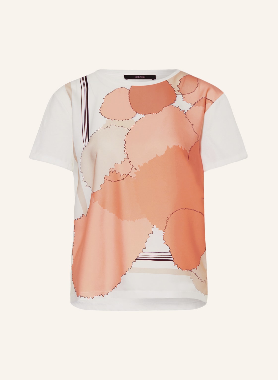 Image of Someday T-Shirt Kosa Im Materialmix orange