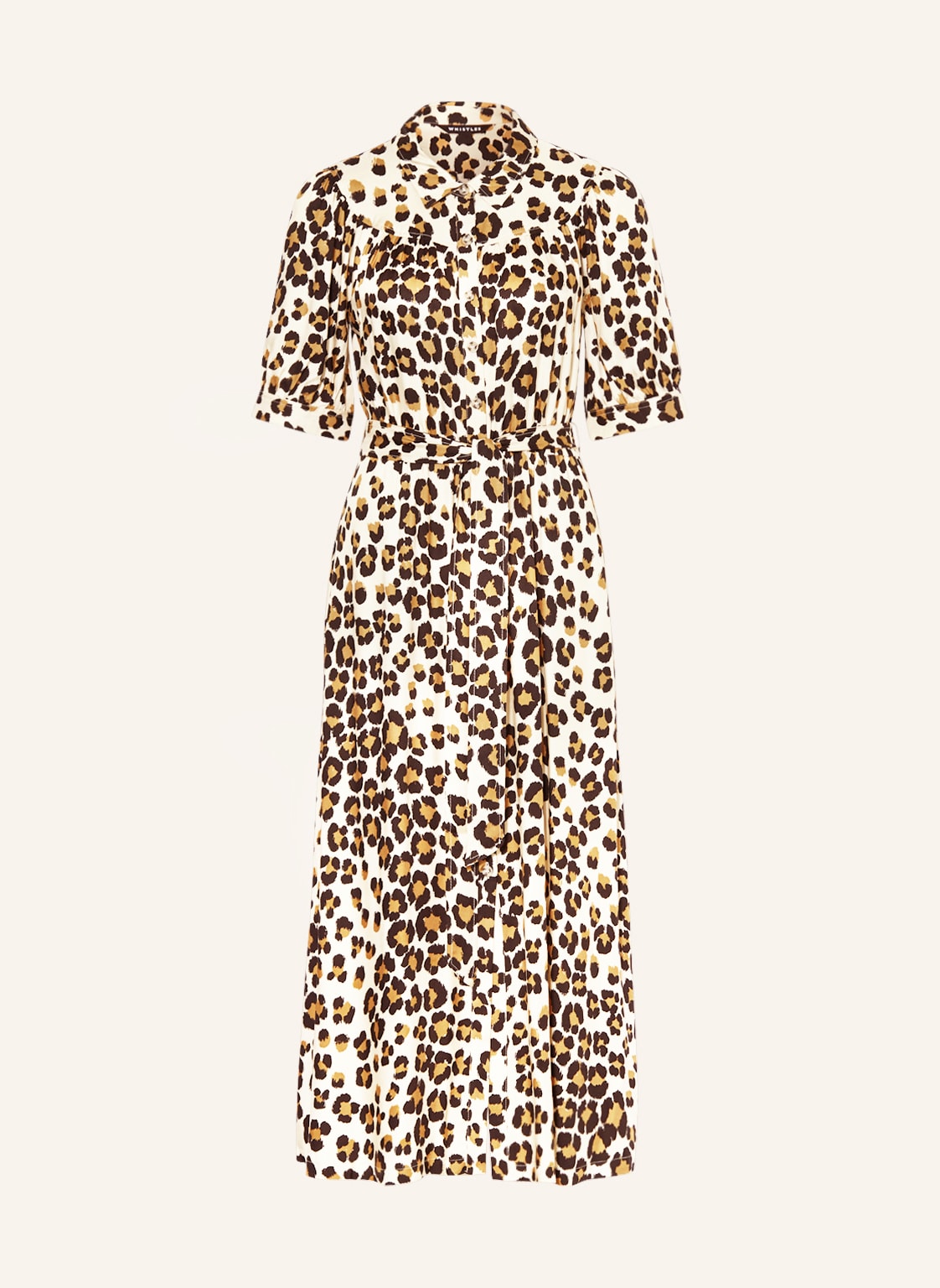 Image of Whistles Hemdblusenkleid beige