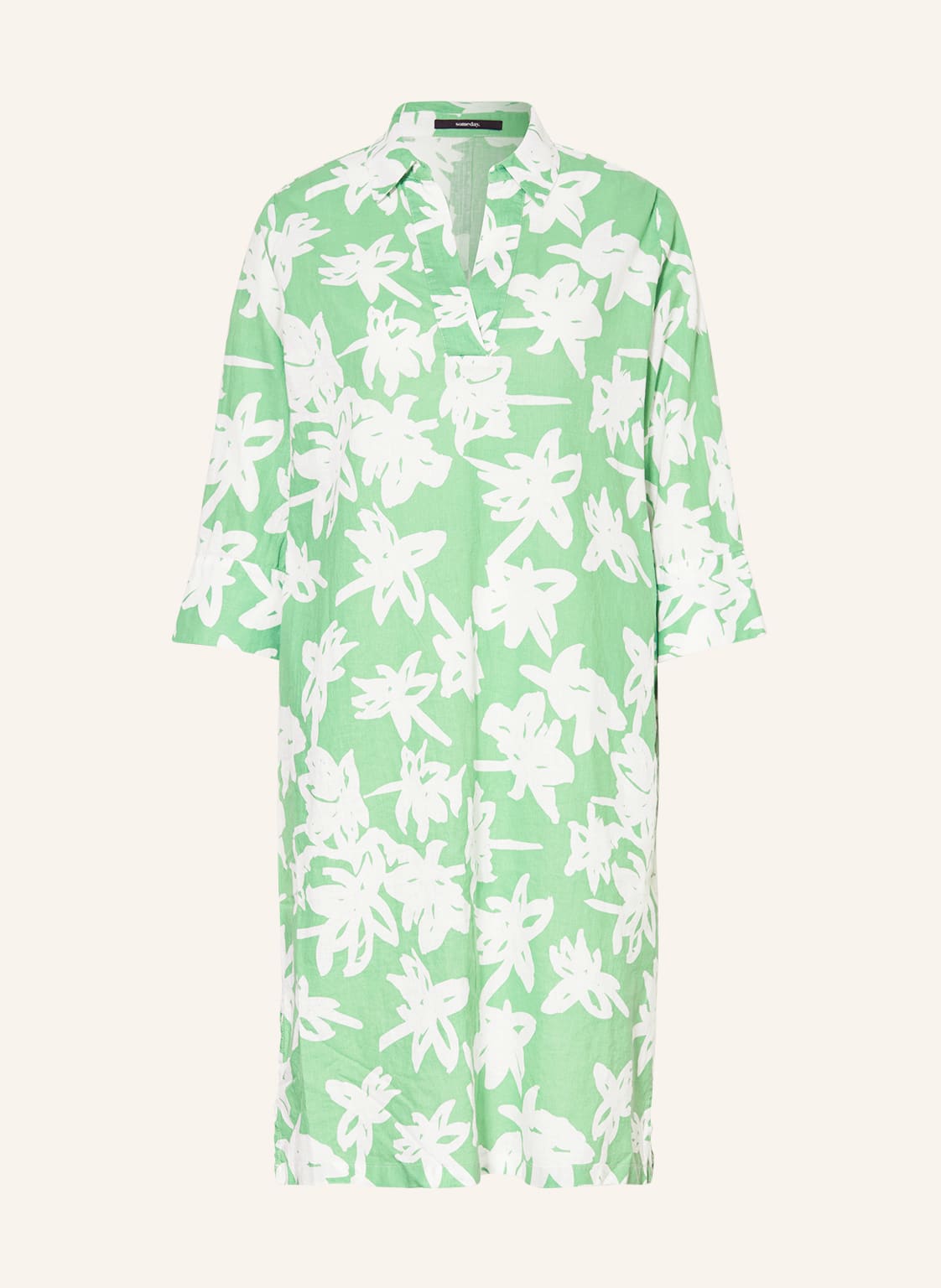 Image of Someday Kleid Queina Mit Leinen gruen