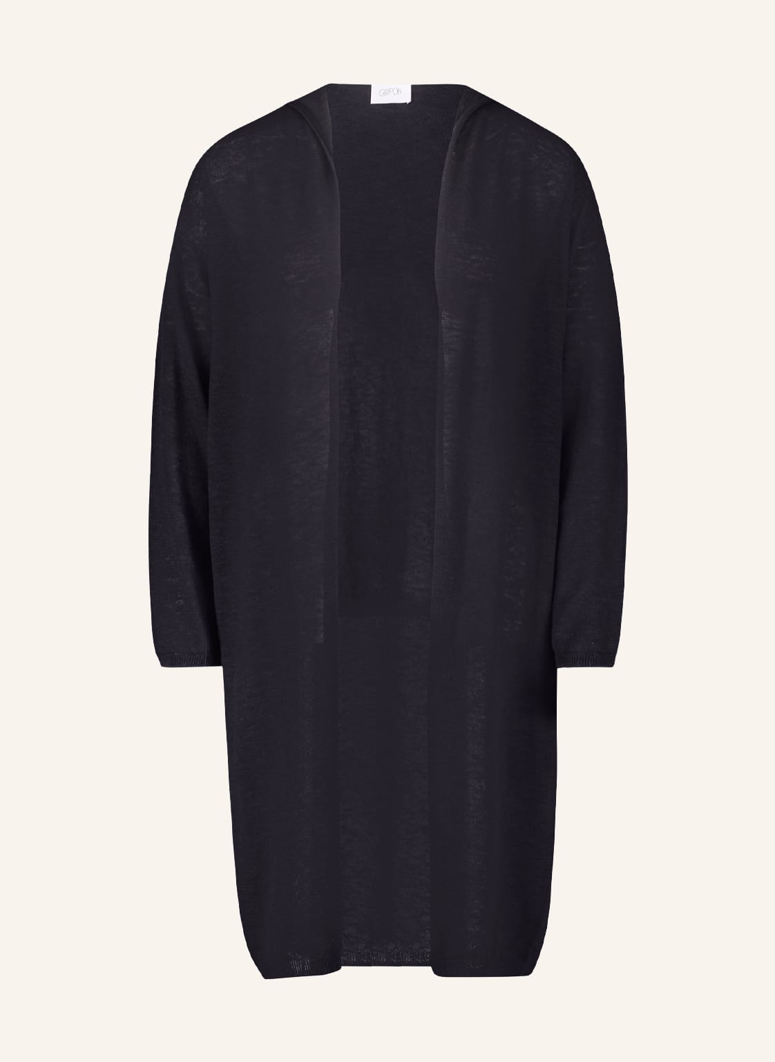 Image of Cartoon Strickhülle Mit Leinen grau