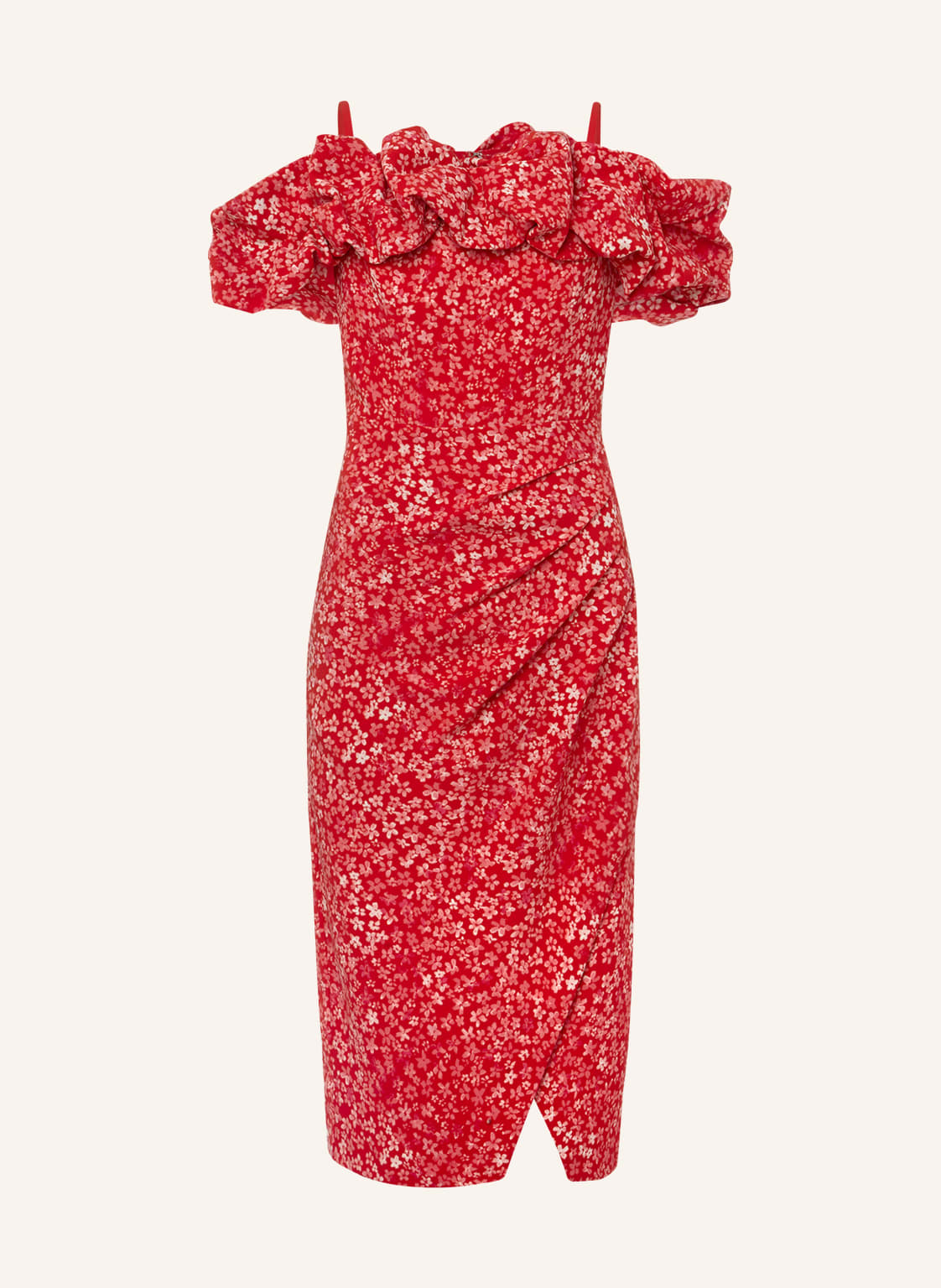 Image of Phase Eight Off-Shoulder-Kleid Senita rot