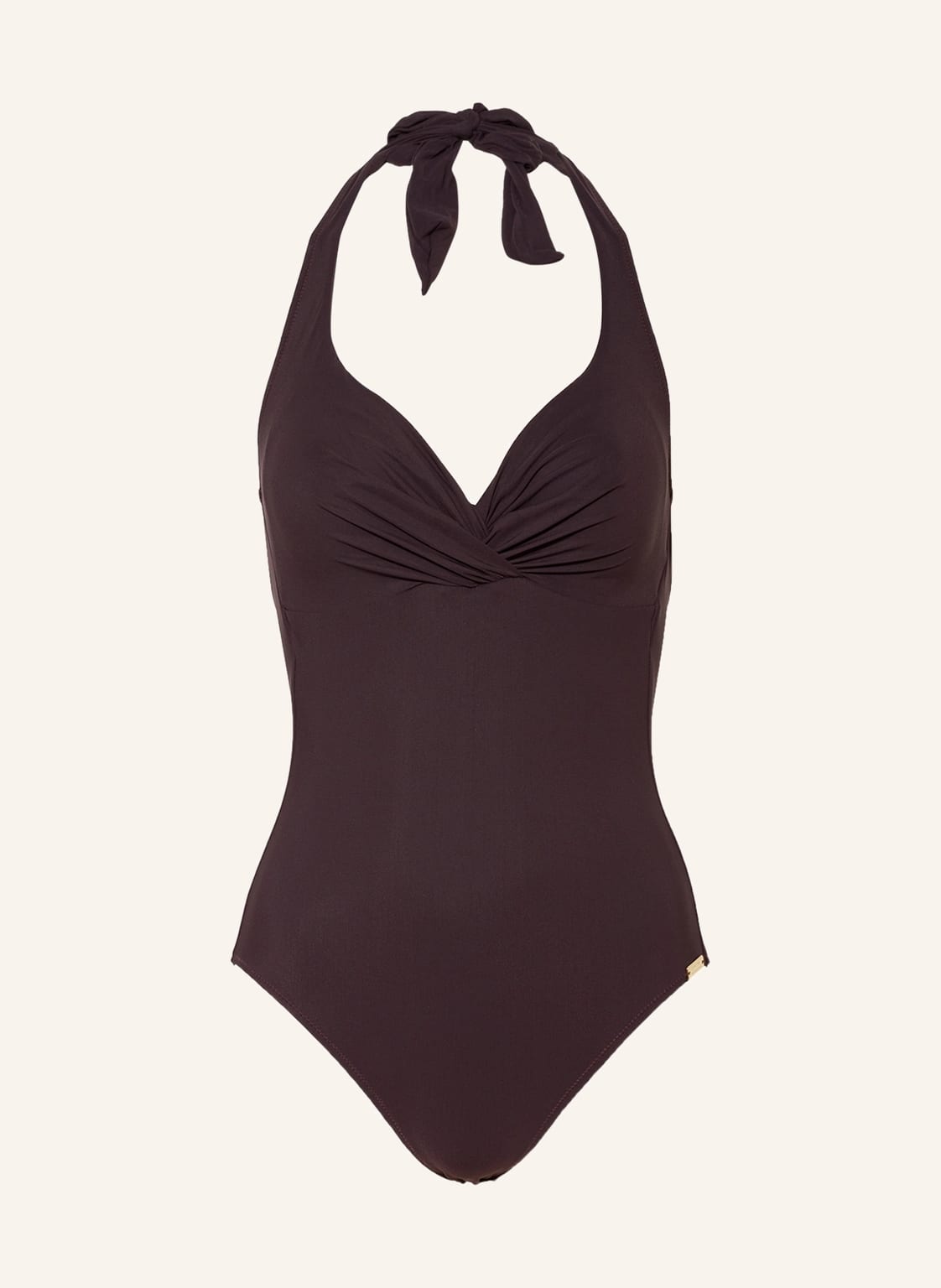 Image of Maryan Mehlhorn Neckholder-Badeanzug Elements braun