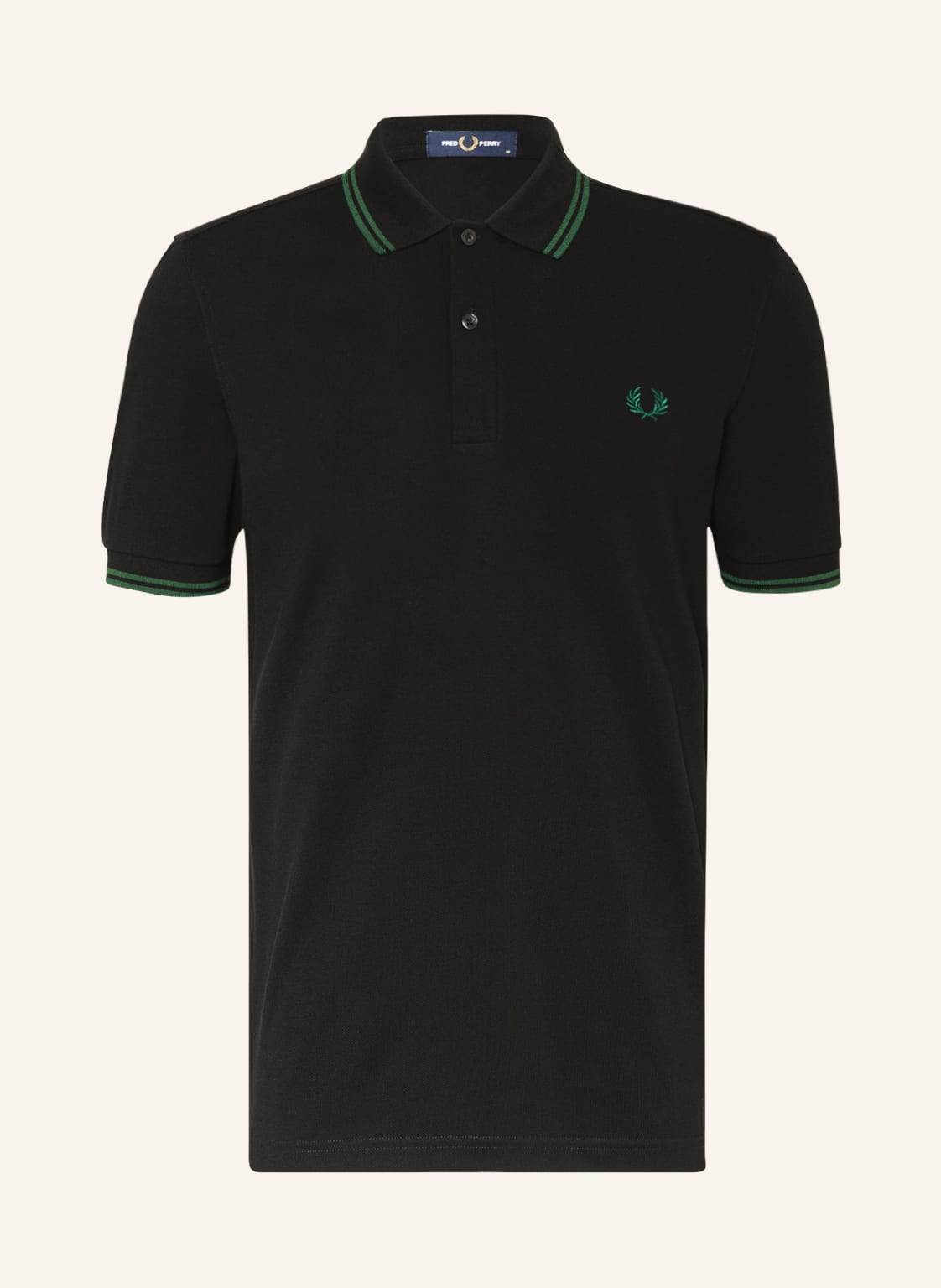 Image of Fred Perry Piqué-Poloshirt m3600 Slim Fit schwarz