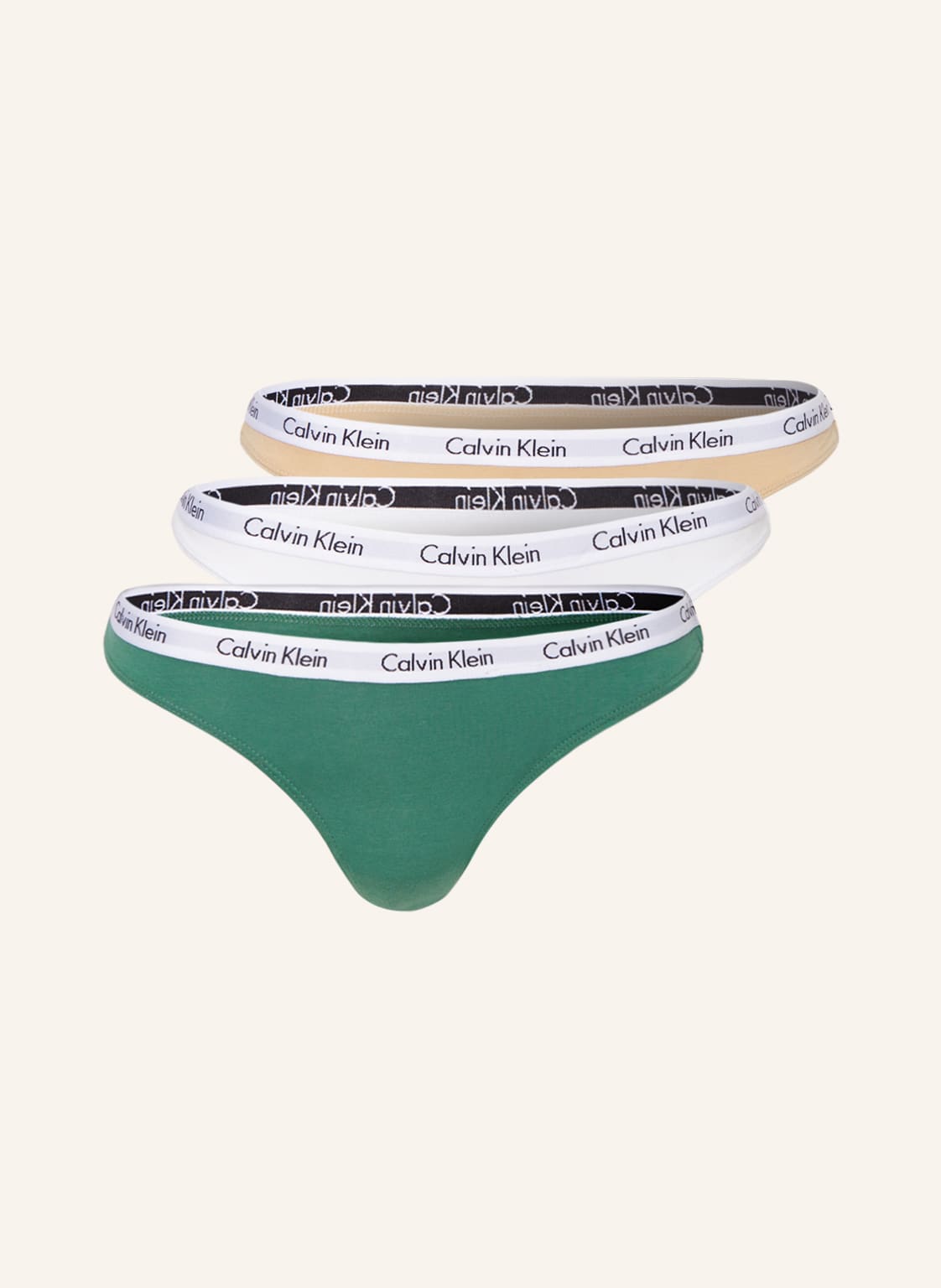 Image of Calvin Klein 3er-Pack Strings Carousel gruen