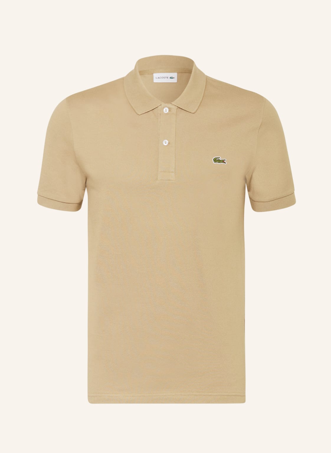 Image of Lacoste Piqué-Poloshirt Slim Fit beige