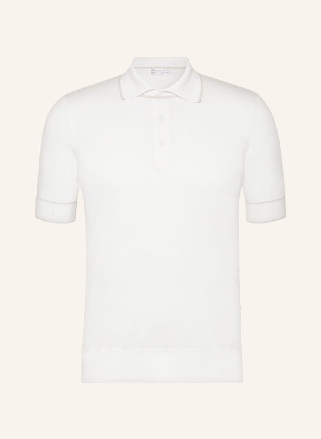 Image of Brunello Cucinelli Jersey-Poloshirt weiss