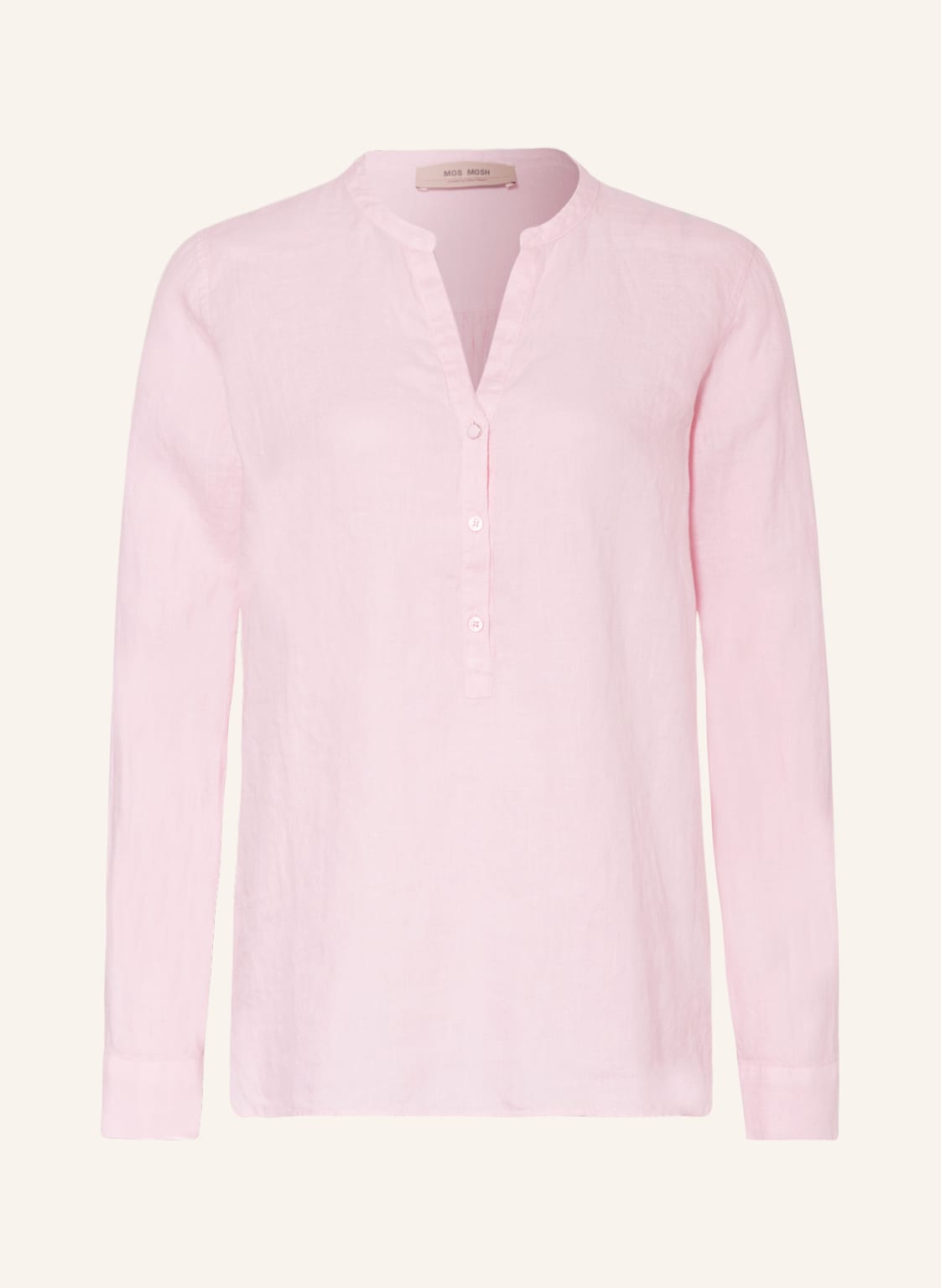 Image of Mos Mosh Blusenshirt Dana Aus Leinen rosa