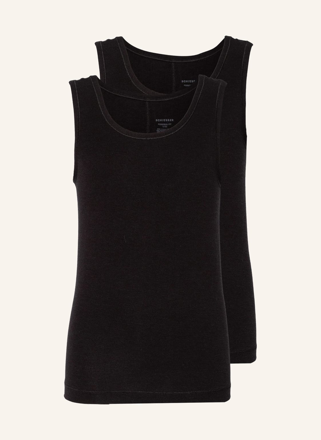 Image of Schiesser 2er-Pack Unterhemden Personal Fit schwarz