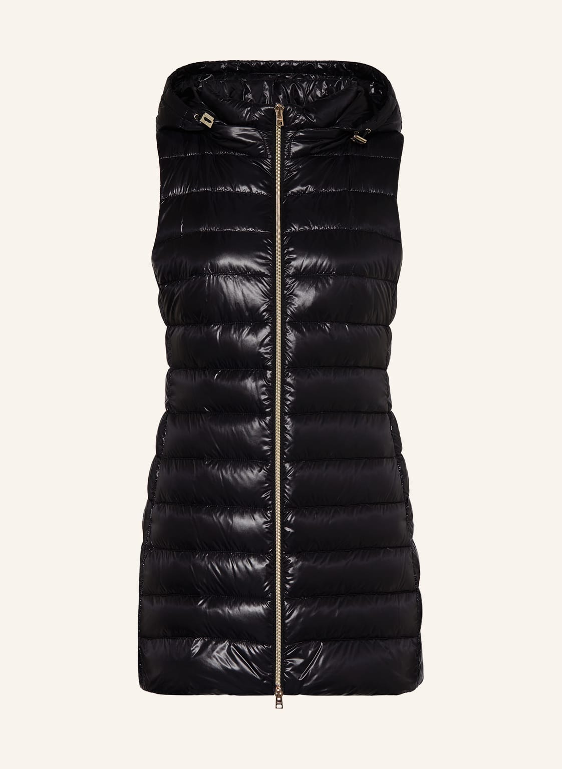 Image of Herno Lightweight-Daunenweste Sirena Mit Abnehmbarer Kapuze schwarz