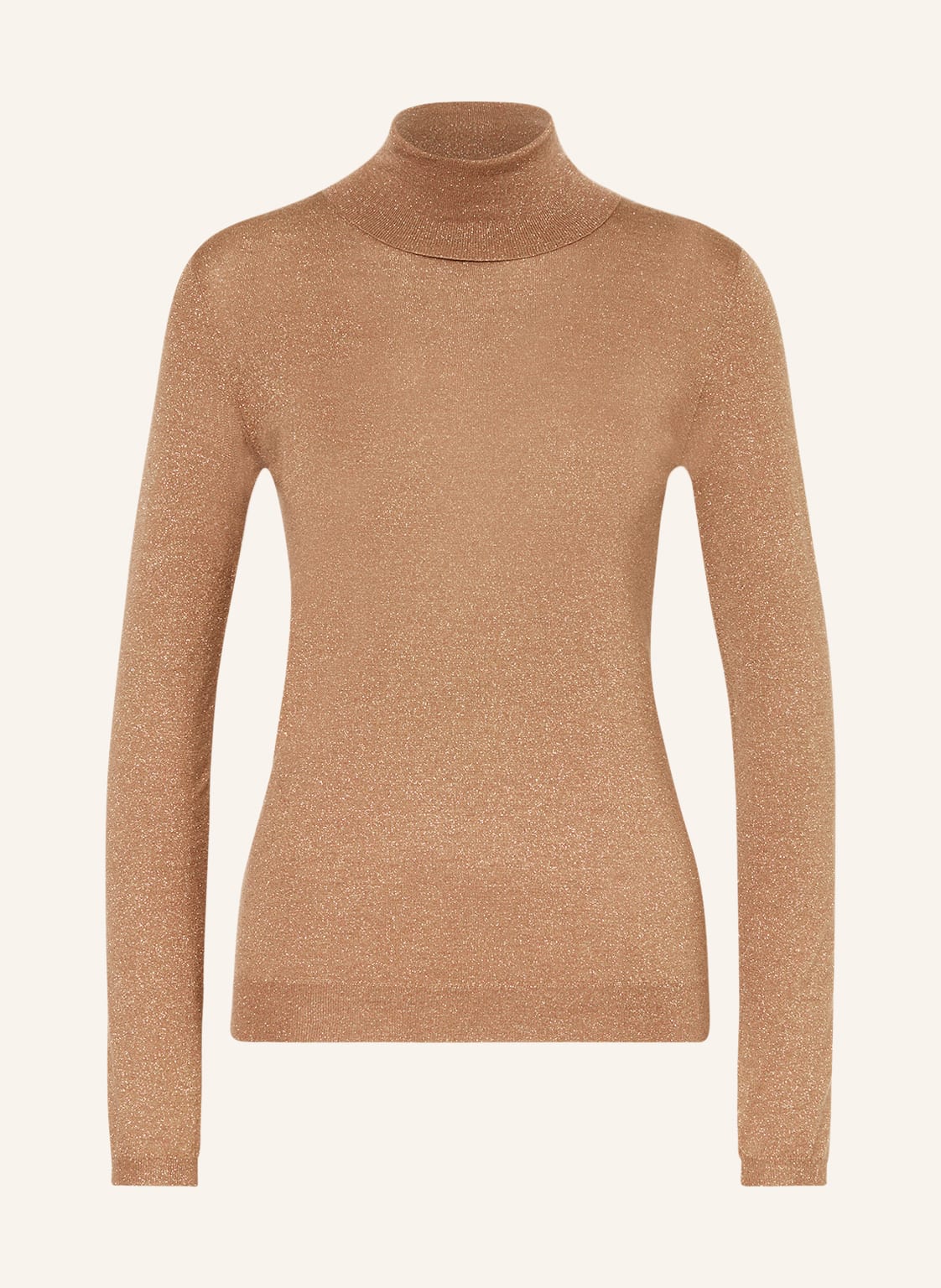 Image of Brunello Cucinelli Rollkragenpullover Mit Cashmere Und Glitzergarn braun